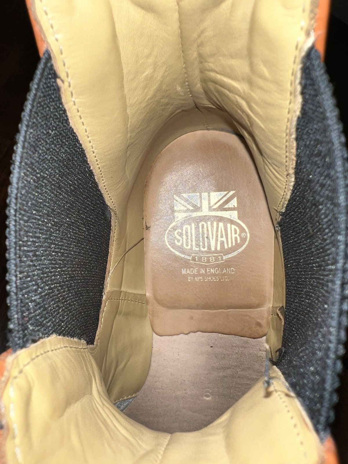 Solovair Tan Hi-Shine Dealer Boot Size US 10 / EU 43 - 4 Thumbnail