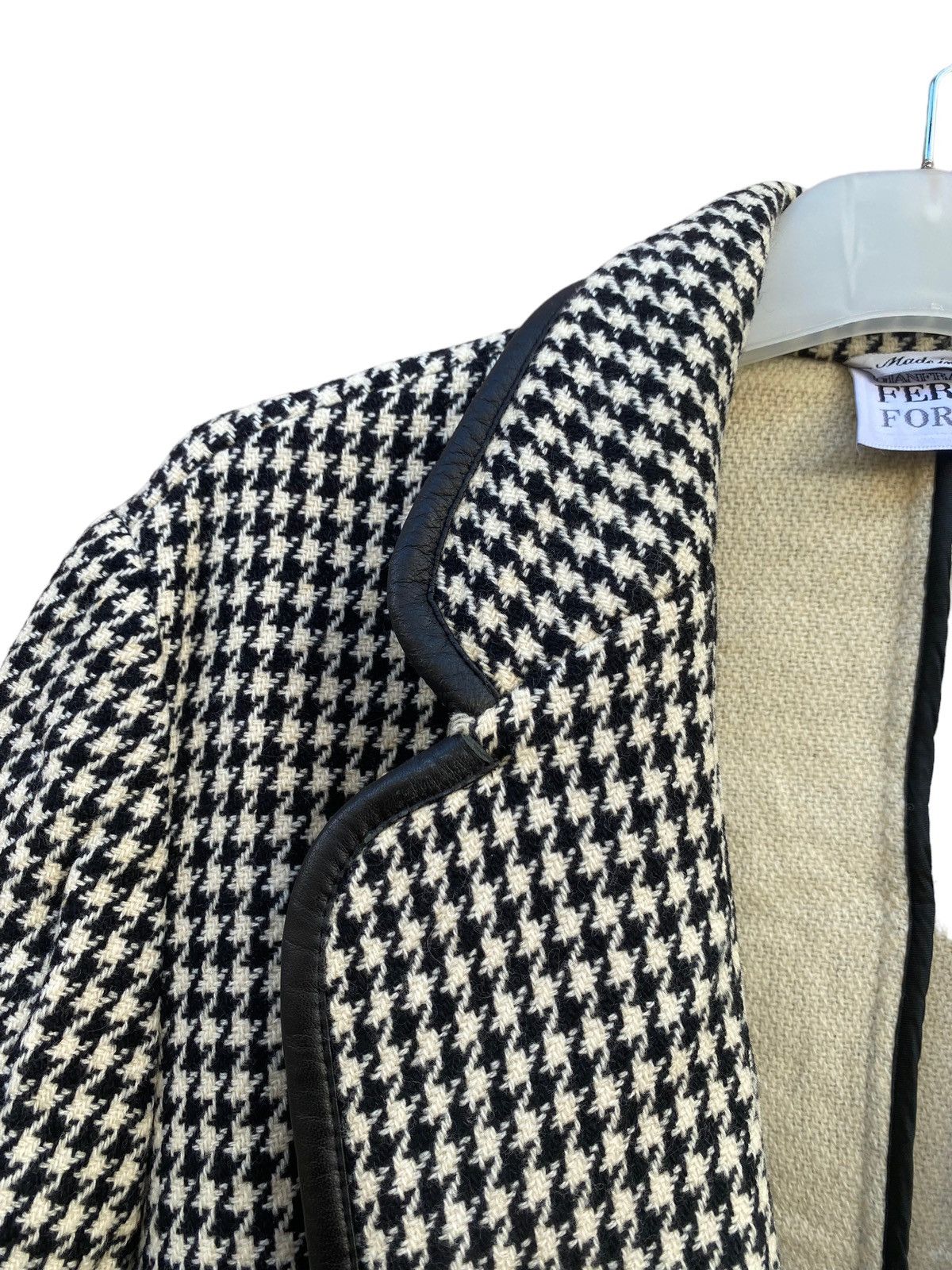 Ferre Gianfranco Ferre Grey Houndstooth Blazer Jacket Size M / US 6-8 / IT 42-44 - 3 Thumbnail