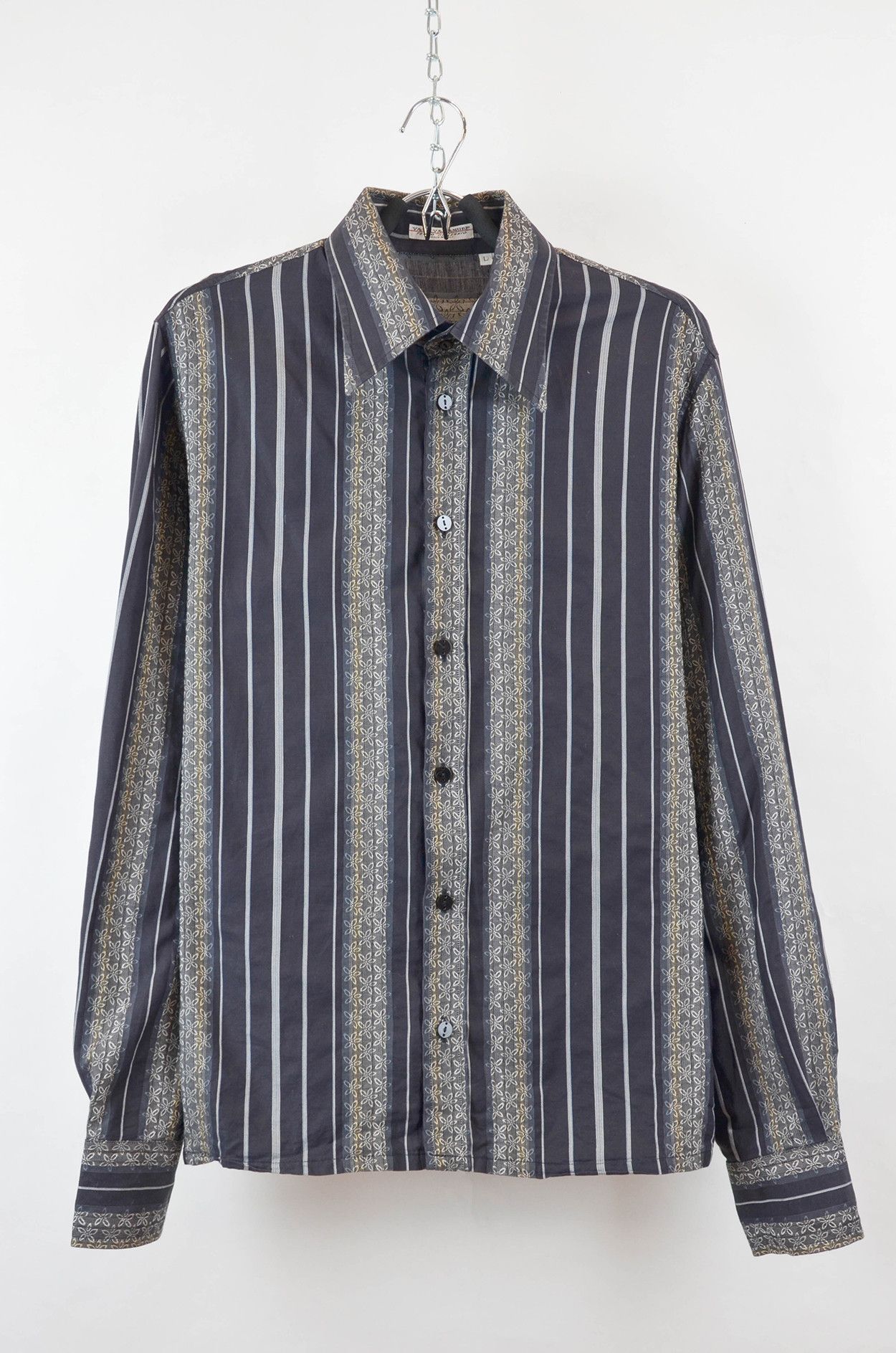 Japanese Brand Yashi Yamamuri Vintage Japanese Black Embroidery Shirt L Size US L / EU 52-54 / 3 - 1 Thumbnail