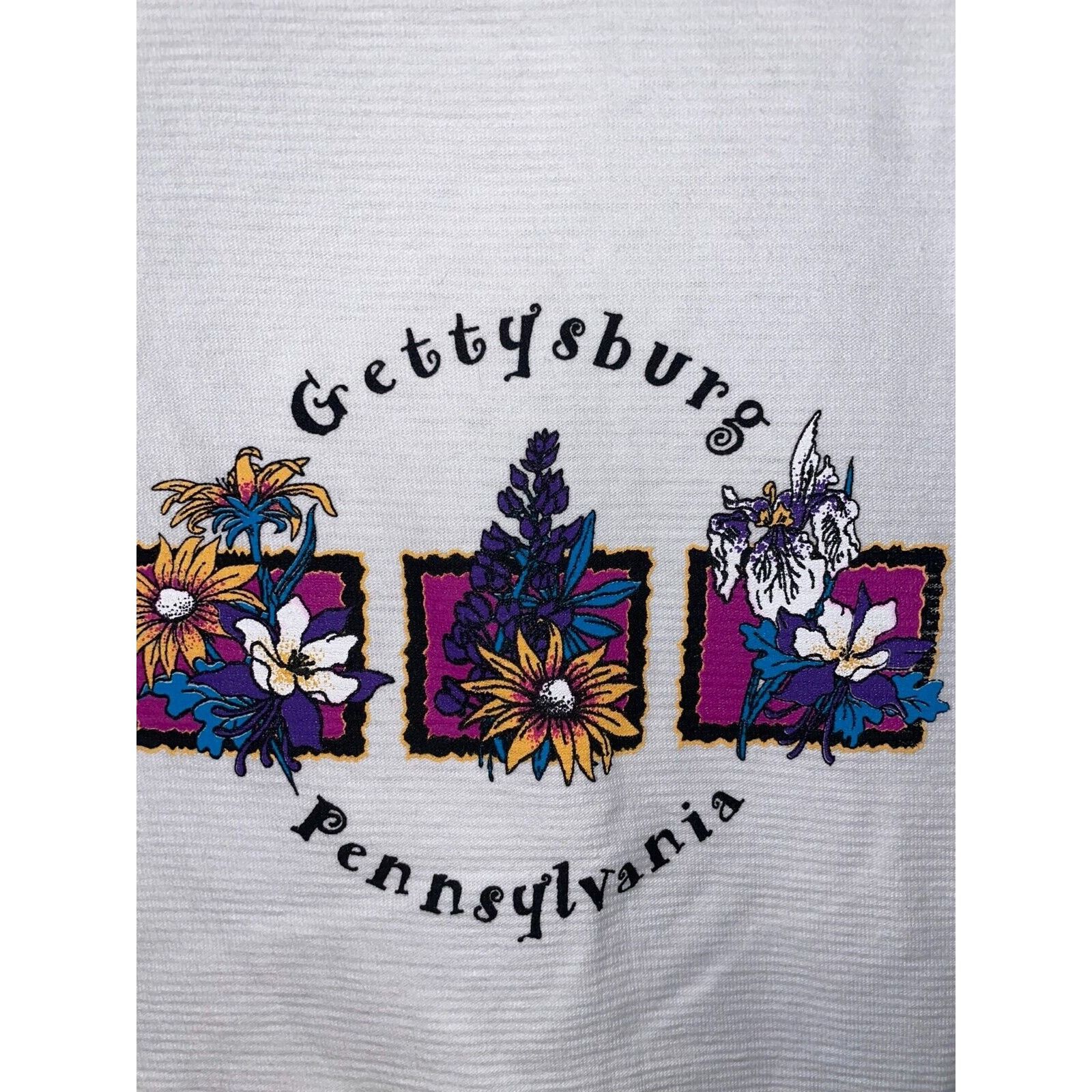 Vintage Vintage Gettysburg Pennsylvania Floral Striped White Shirt Size US XL / EU 56 / 4 - 3 Thumbnail