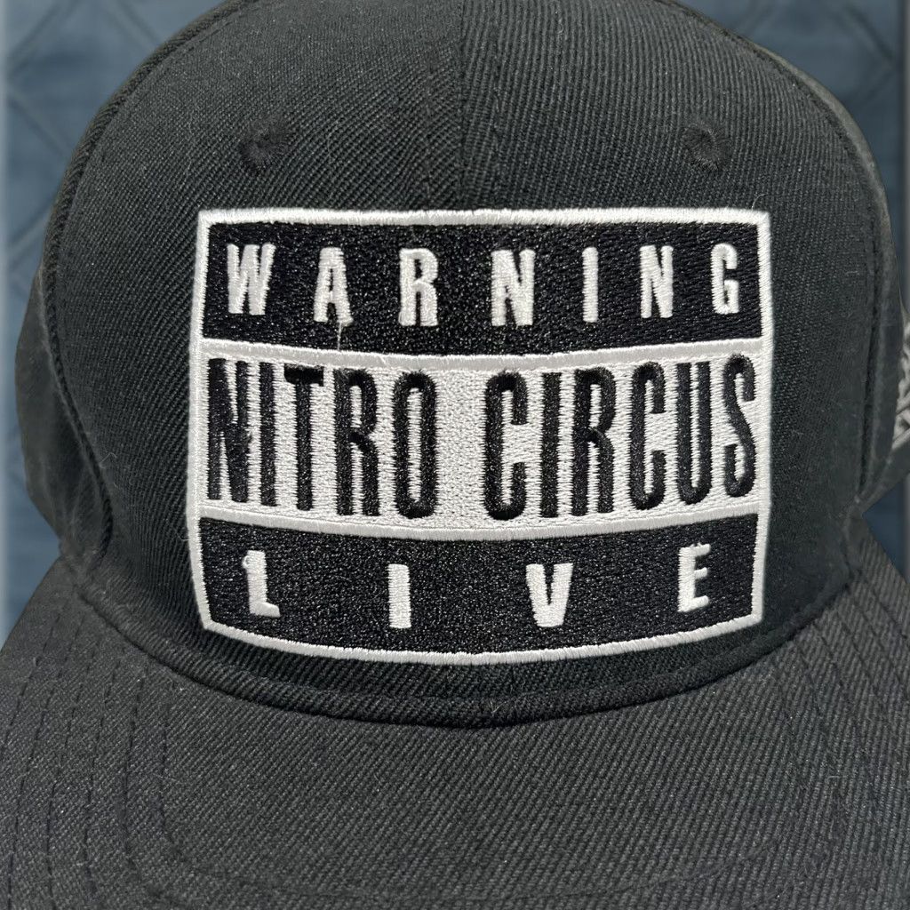 Olive Nitro Circus Hat Cap Snap Back Black Adjustable Embroidered BMX Skate Live Show Size ONE SIZE - 1 Thumbnail