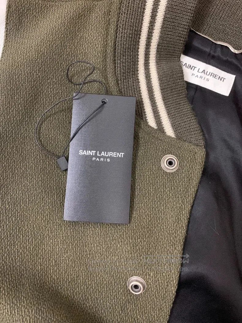 Saint Laurent Paris Saint Laurent Men's Green Varsity Jacket. Size US M / EU 48-50 / 2 - 6 Thumbnail