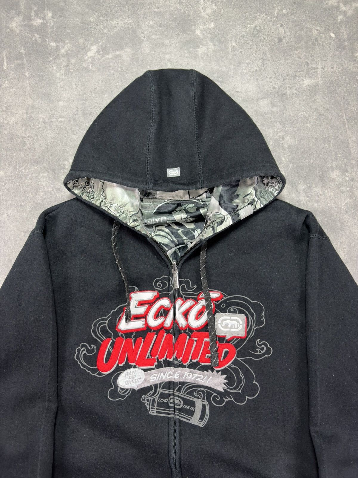 Ecko Unltd. 00s Ecko Unltd. Reversible AOP Printed Baggy Zip Hoodie XXL Size US XXL / EU 58 / 5 - 9 Thumbnail