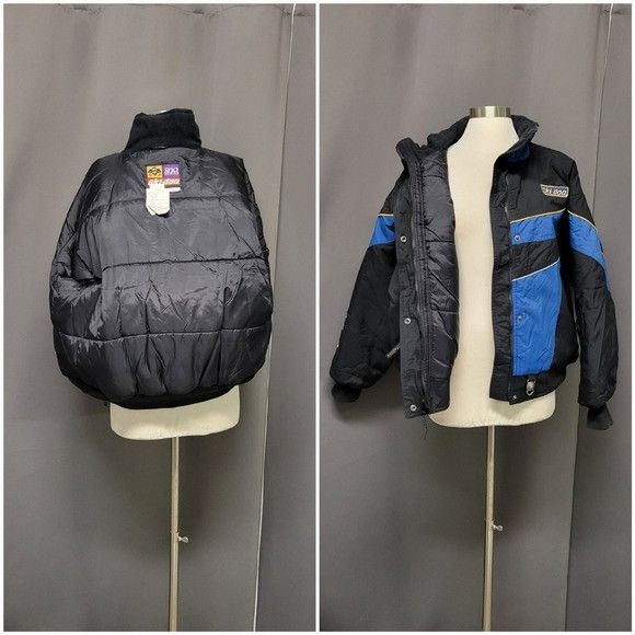 Ski-Doo Vintage 90s Ski-Doo Sno Gear Spellout Black Blue Snowmobile Size XL / US 12-14 / IT 48-50 - 3 Thumbnail