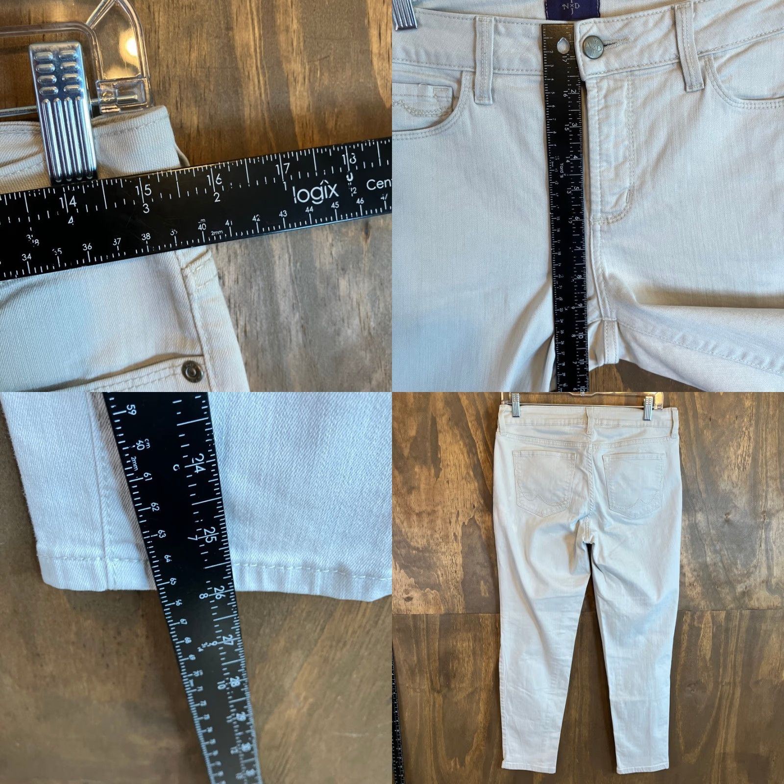 NYDJ VINTAGE NYDJ Jeans Tan Denim Mid Rise Ankle Lift Tuck Embroidered Stretch 6 Womens Regular 26in Inseam 5-Pocket Design Womens Jeans Tan Den im Size 28" / US 6 / IT 42 - 8 Thumbnail