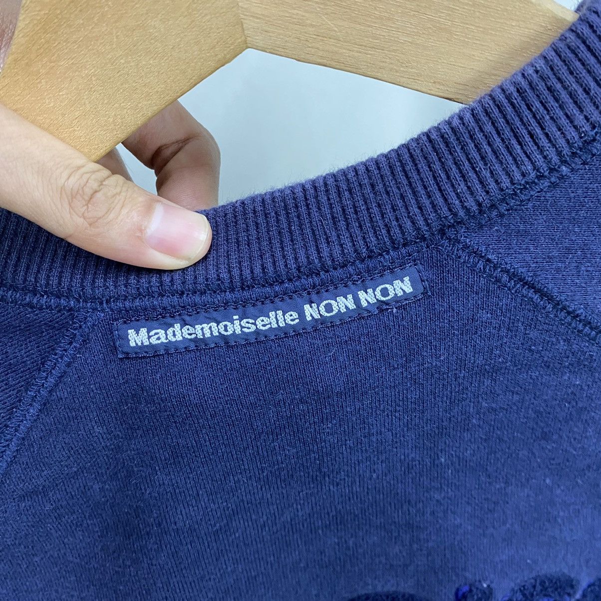 Japanese Brand × Mademoiselle Non Non × Vintage Vintage Mademoiselle Non Non Spell Out Embroidered Sweatshir Size US S / EU 44-46 / 1 - 8 Thumbnail