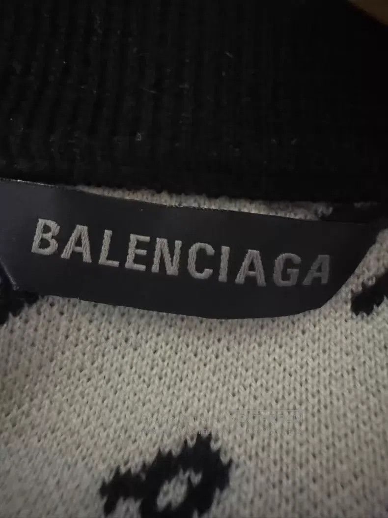 Balenciaga Black and White Bulletproof Knit Sweater