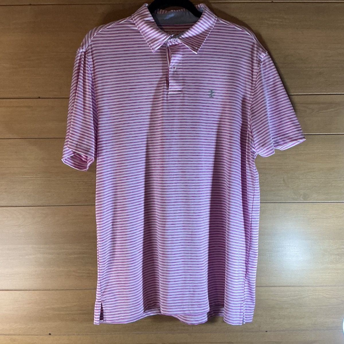 Izod Izod Pink Striped Polo Shirt men’s medium golf with stretch Size US M / EU 48-50 / 2 - 1 Thumbnail