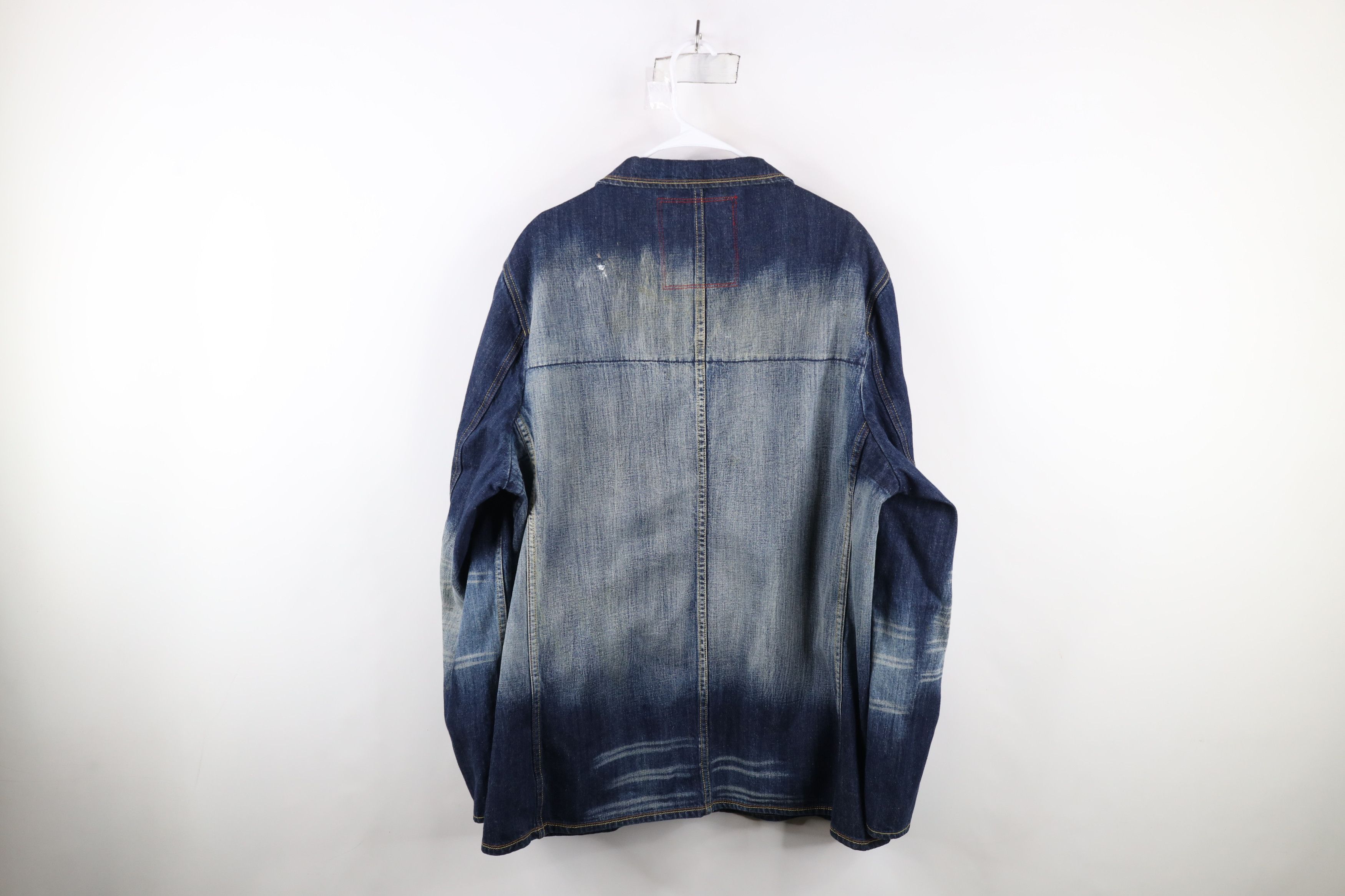 Vintage Vintage 90s Y2K Streetwear Denim Jean Blazer Jacket Blue Size US XXL / EU 58 / 5 - 13 Thumbnail