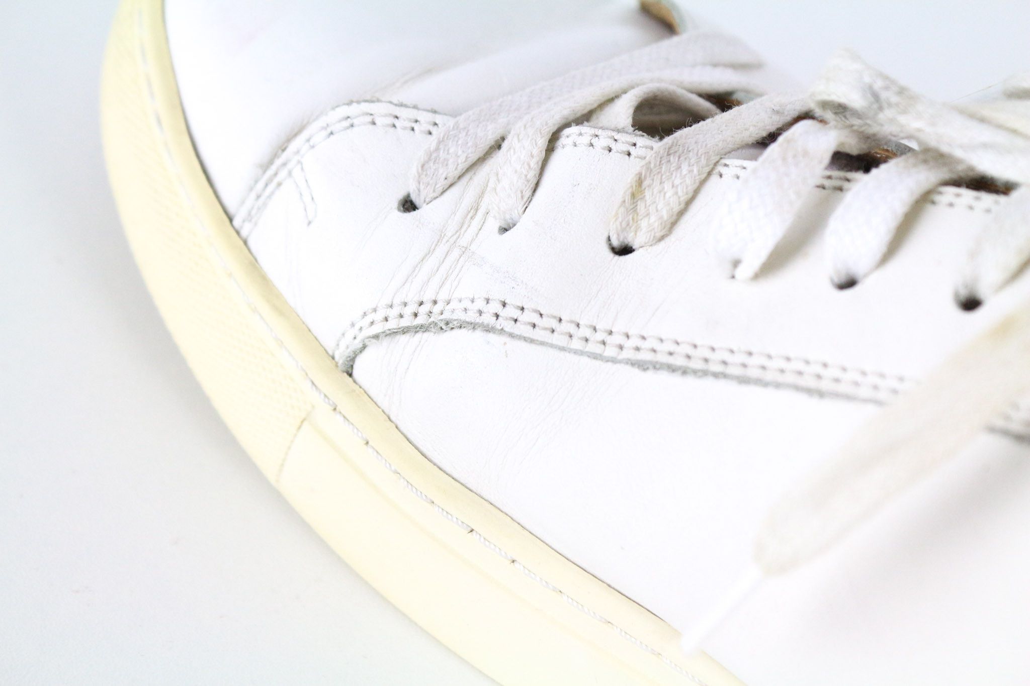 Suitsupply EU43 White Leather Laced Sneakers 73654 Size US 10 / EU 43 - 11 Thumbnail