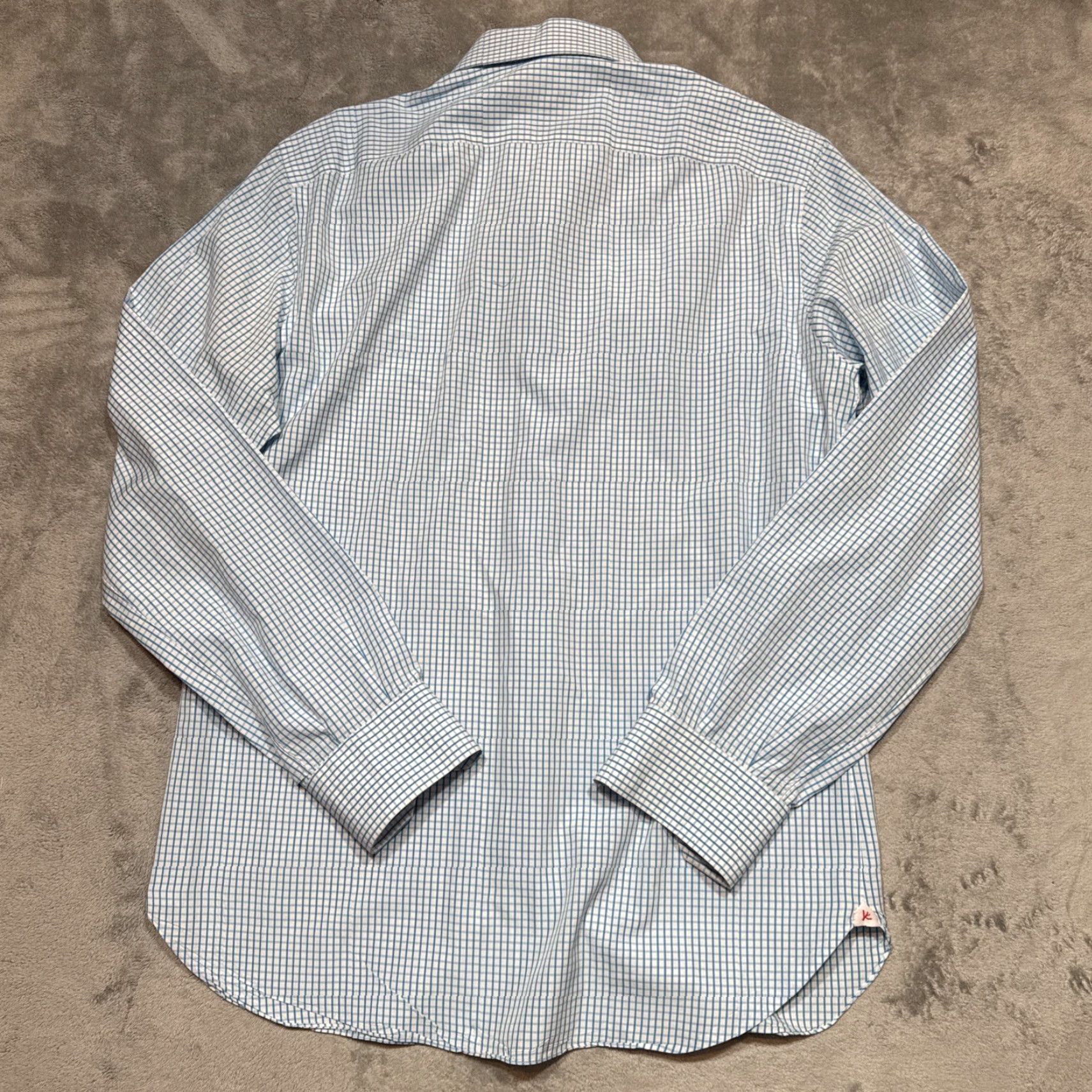 Isaia Isaia Napoli Shirt Men's 15.5 /40 Blue Check Long Sleeve Button Up Dress Shirt Size US L / EU 52-54 / 3 - 6 Thumbnail