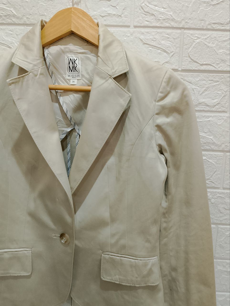 Michel Klein MK MICHEL KLEIN Paris Single Breast Casual Suit Coat Blazer Size XS / US 0-2 / IT 36-38 - 3 Thumbnail