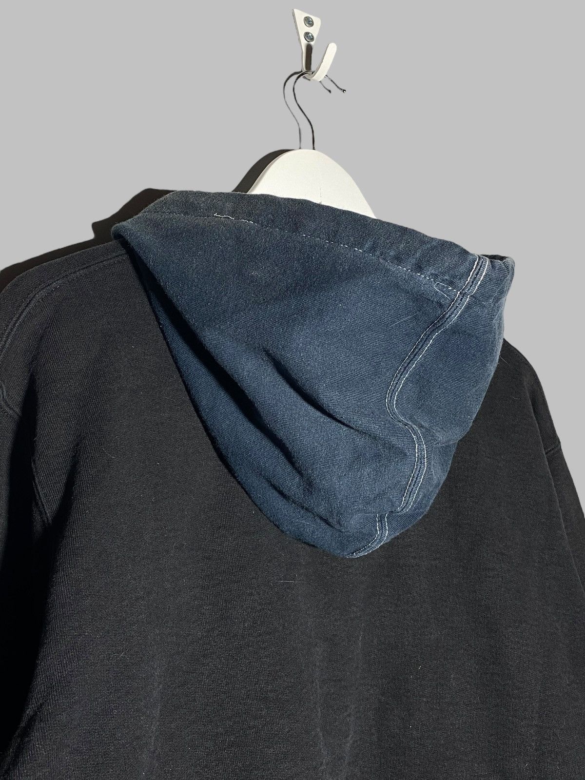 Supreme Supreme S/S 2014 Hooded Crewneck Pullover Black Distressed Size US L / EU 52-54 / 3 - 19 Thumbnail