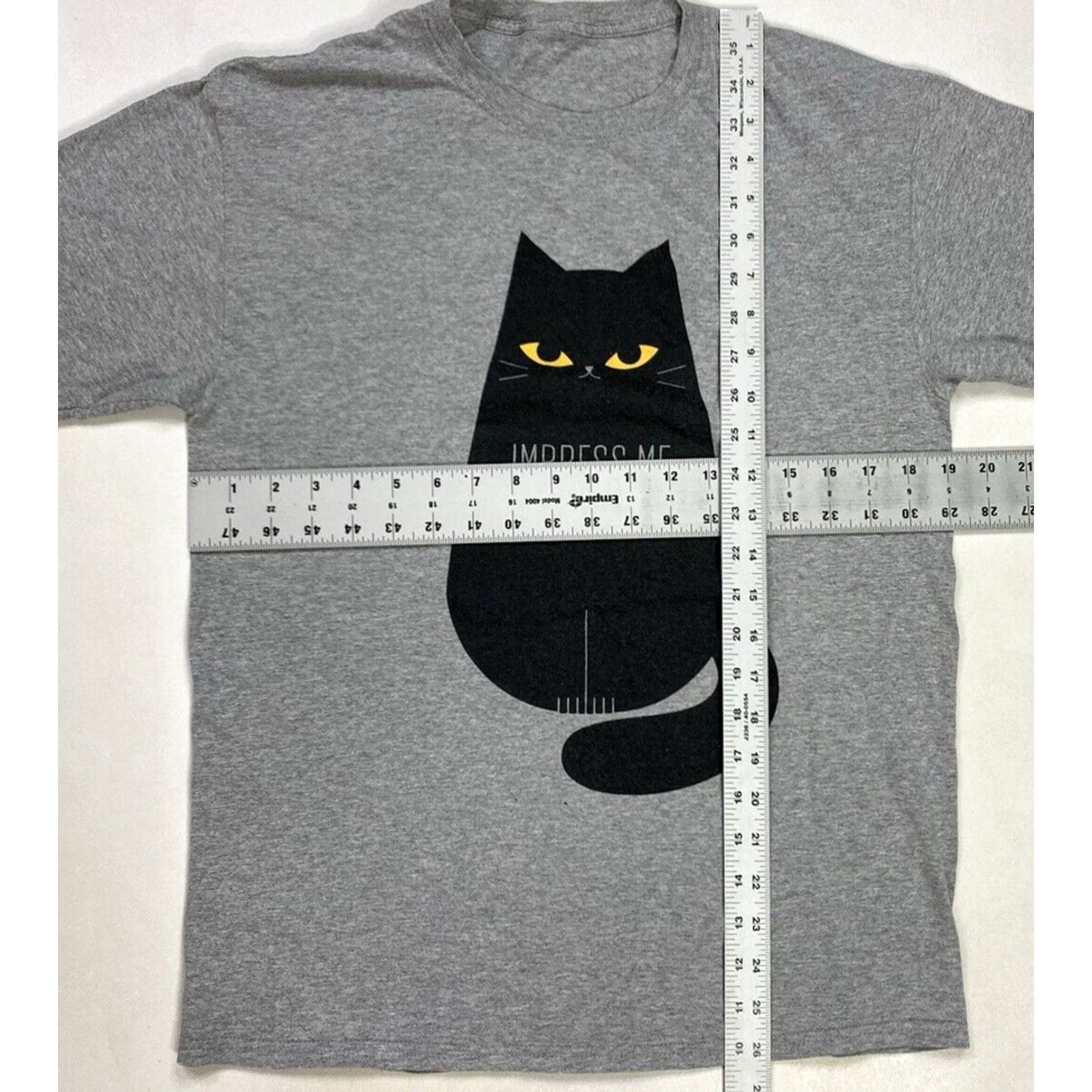 Gildan VINTAGE Cat Impress Me Human Graphic T-shirt Women Medium Gray Short Sleeve Size M / US 6-8 / IT 42-44 - 5 Thumbnail