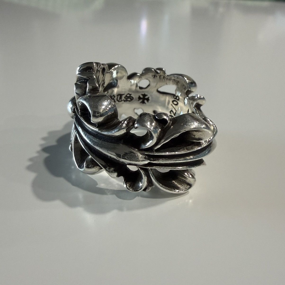 Chrome Hearts US9 Chrome Hearts Double Floral Cross Ring 18 stk Size ONE SIZE - 2 Thumbnail