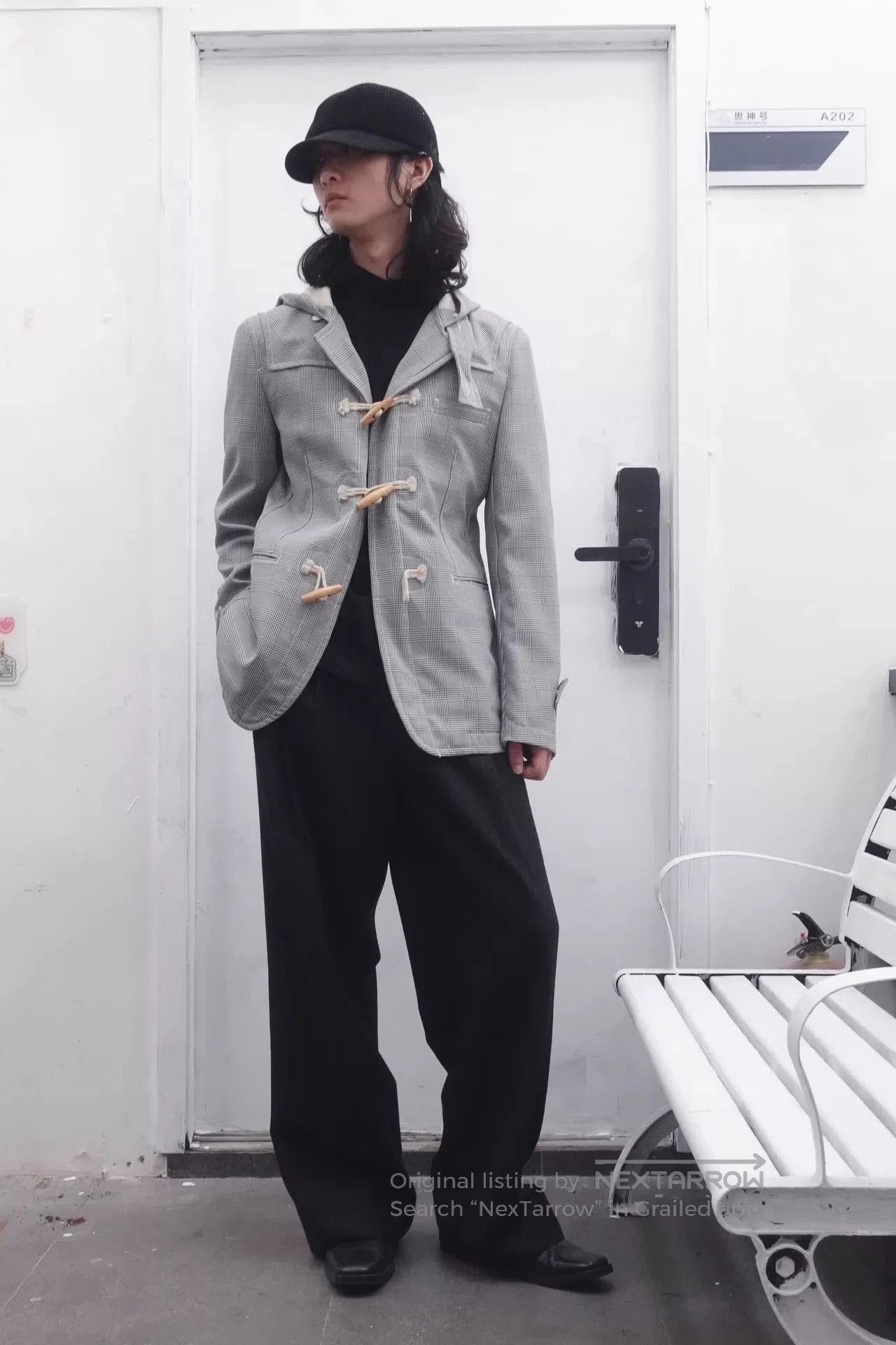 Comme des Garcons Hooded Checkered Toggle. Size US M / EU 48-50 / 2 - 2 Thumbnail