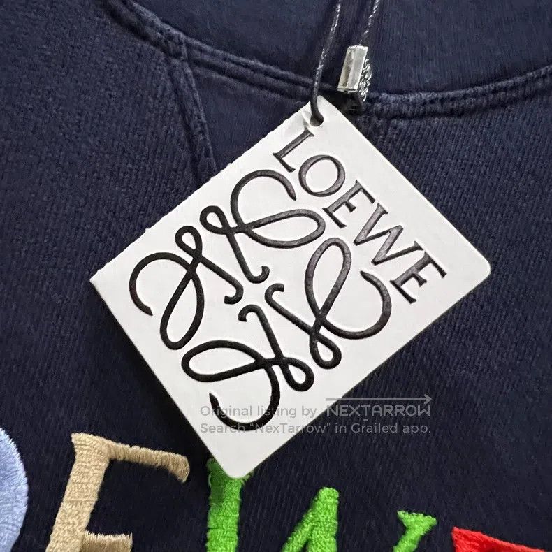 Loewe Loewe 23fw Colored Thread Embroidered Crewneck Sweatshirt Size XS / US 0-2 / IT 36-38 - 2 Thumbnail