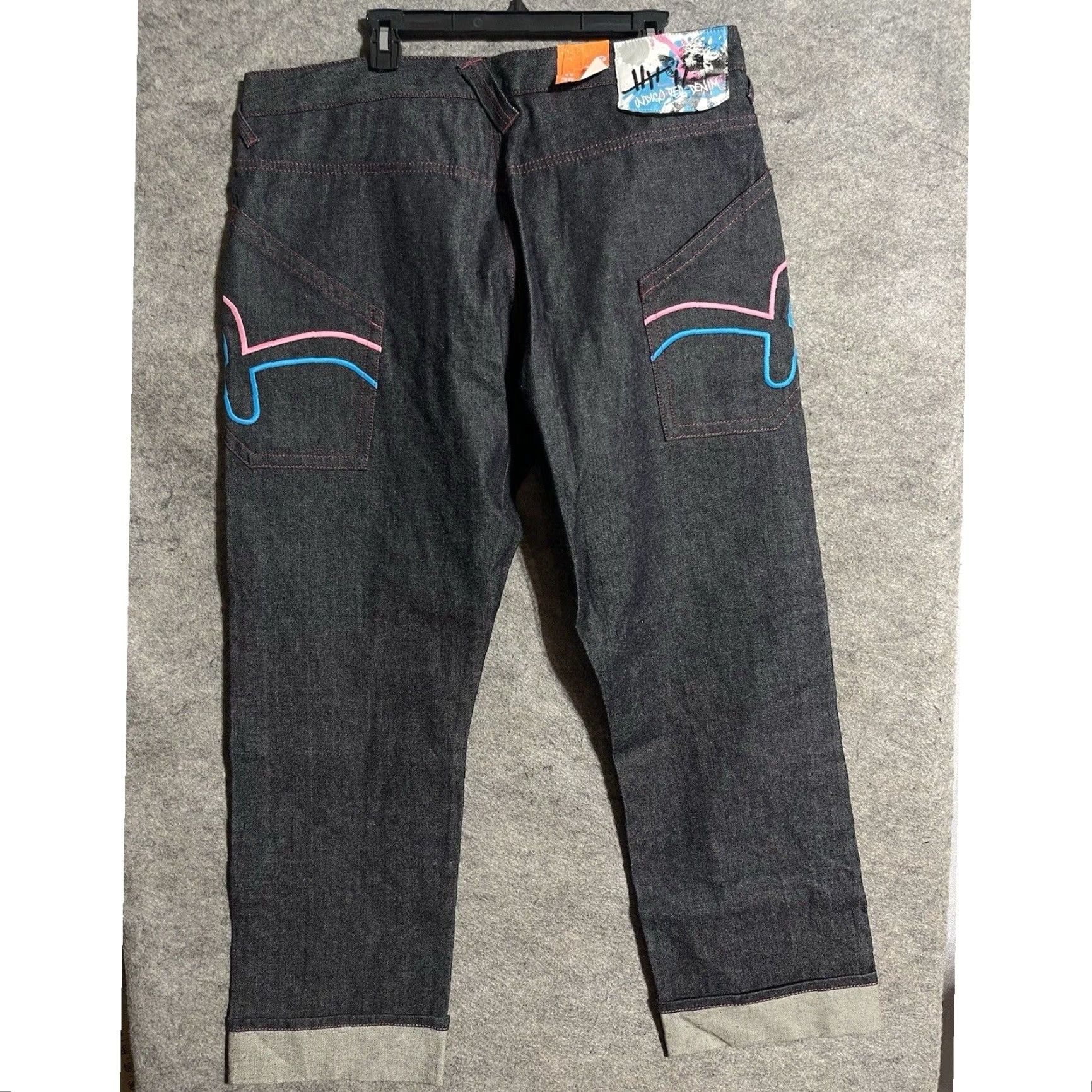 CO VINTAGE Indigo Red Denim Co Jeans Sz 38X31 Baggy Skater Hip Hop Streetwear Y2K Size US 38 / EU 54 - 2 Thumbnail