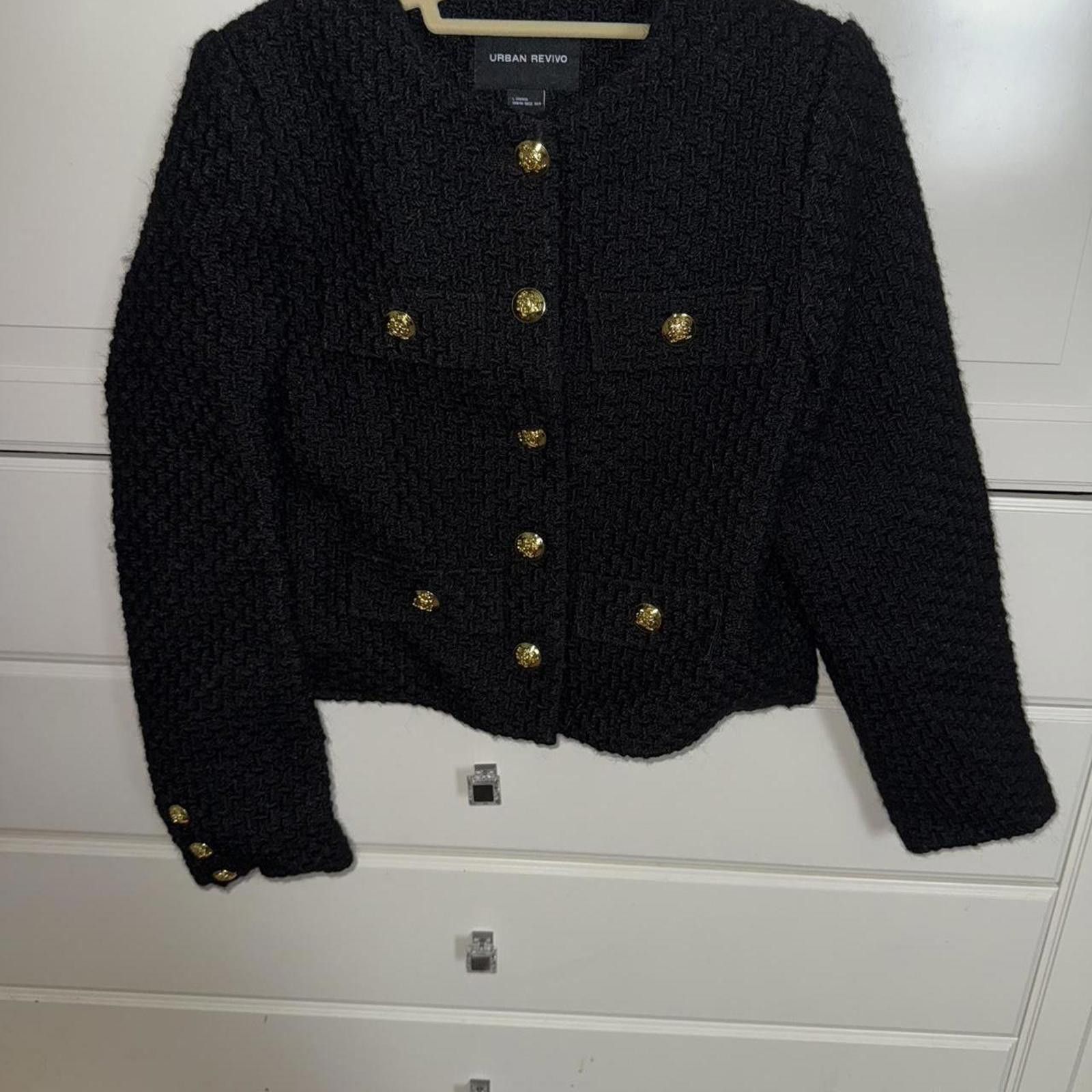 Designer Urban revivo MULTI-POCKET TWEED JACKET Size M / US 6-8 / IT 42-44 - 4 Thumbnail