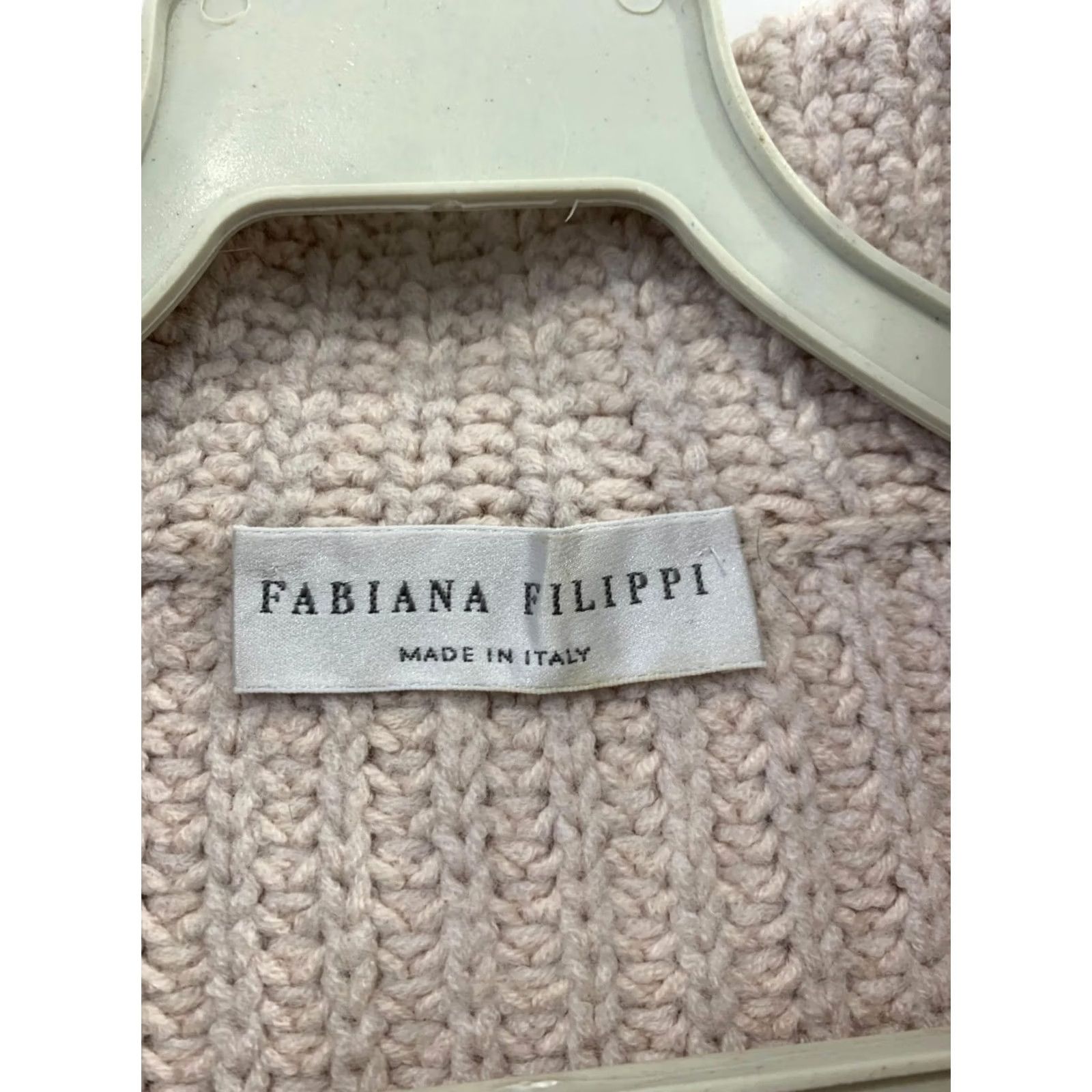 Fabiana Filippi VINTAGE Fabiana Filippi Cardigan Full Zip Merino Wool Beige Italy US 10 L#86 Women Knit Chunks Size L / US 10 / IT 46 - 3 Thumbnail