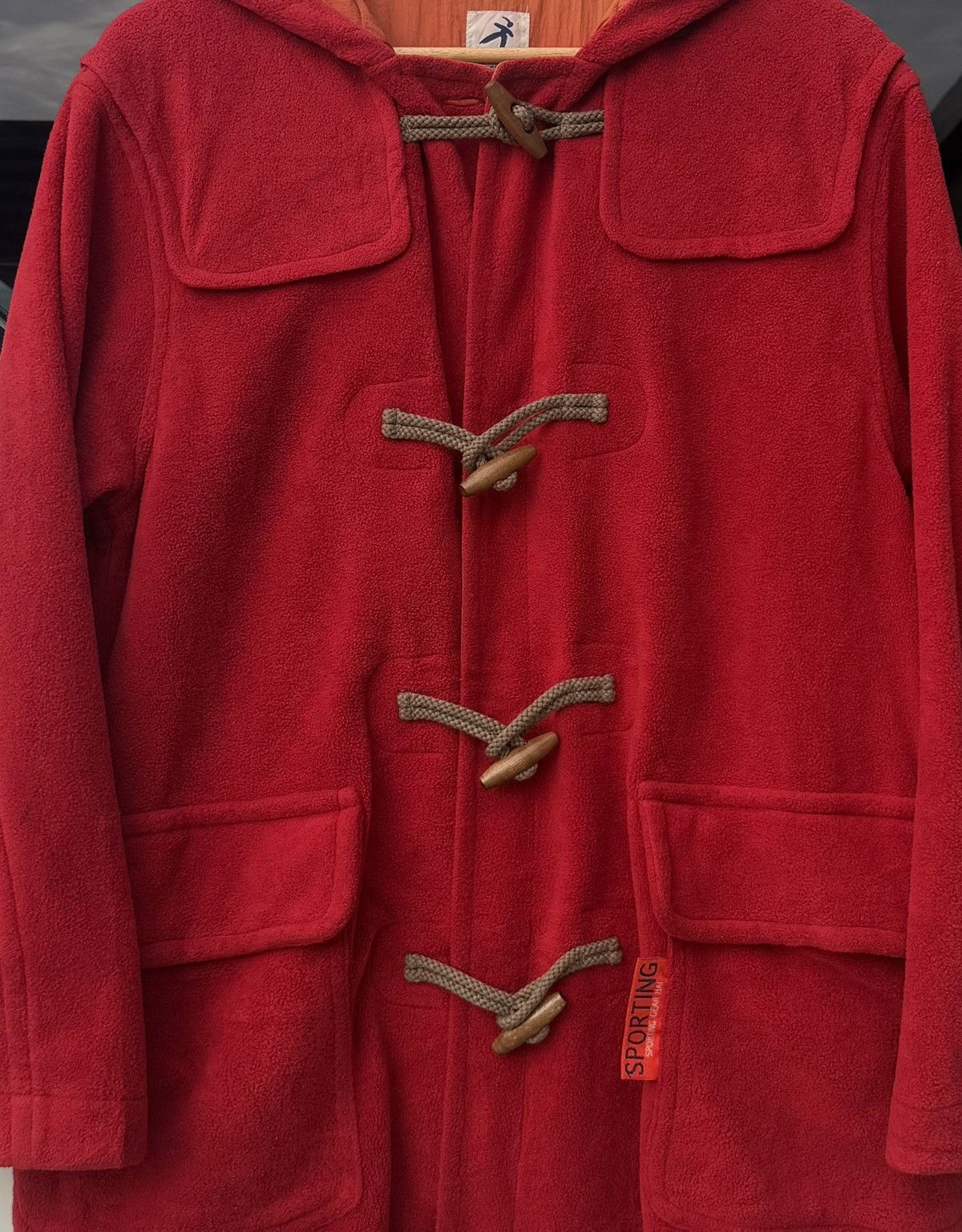 Hai Sporting Gear Vintage HAI Sporting Gear Issey Miyake Red Duffle Coat Japan Size US M / EU 48-50 / 2 - 4 Thumbnail