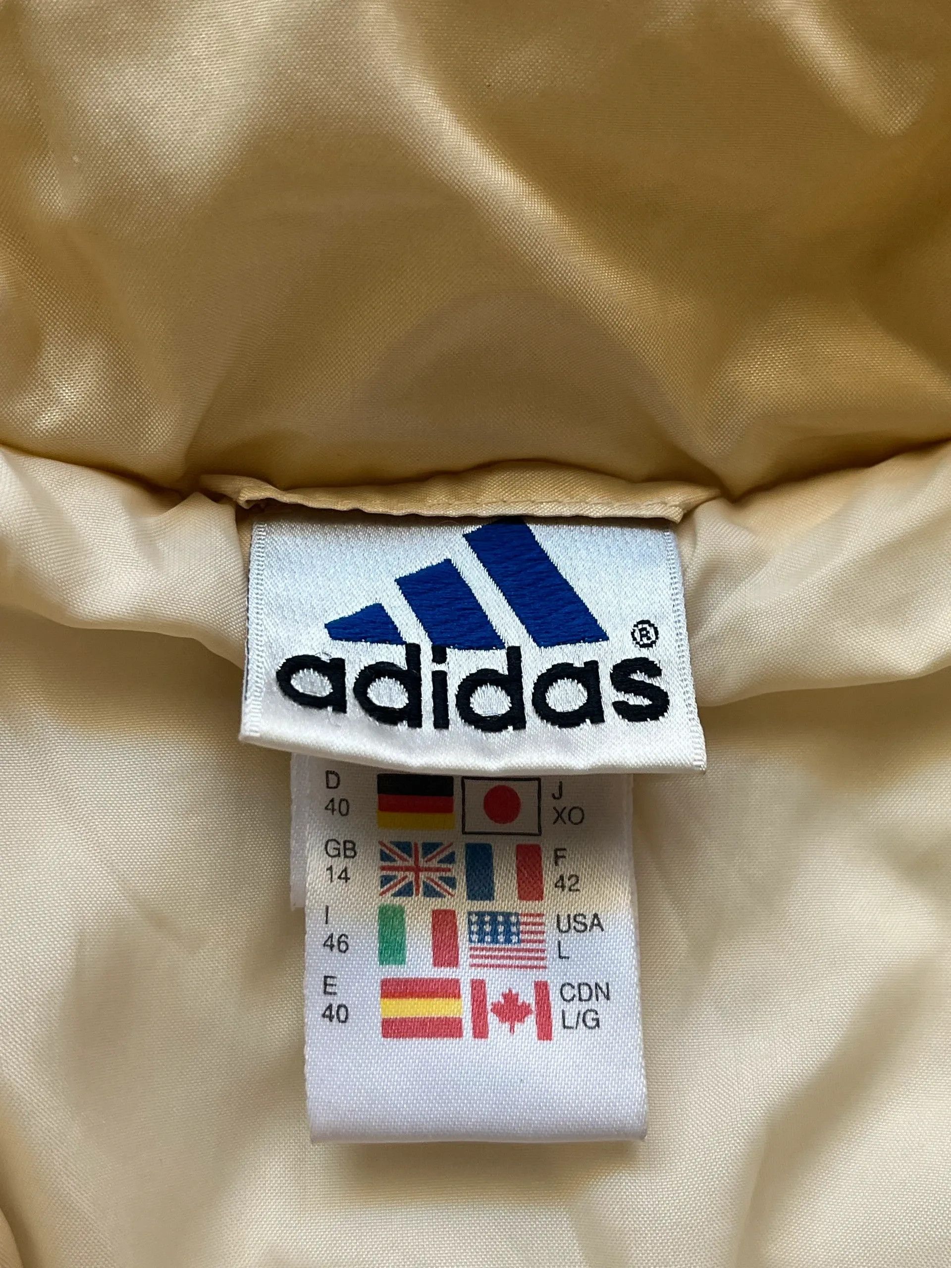Adidas Adidas 1999 Puffer Jacket Sz L Women’s Rare Cream Size L / US 10 / IT 46 - 3 Thumbnail
