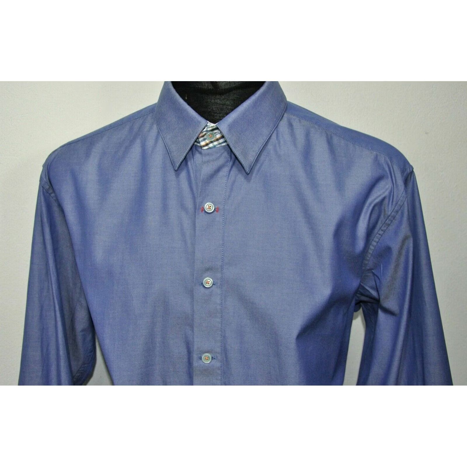 Robert Graham Robert Graham X Collection Blue Long Sleeve Shirt XL/TG Men Size US XL / EU 56 / 4 - 2 Thumbnail