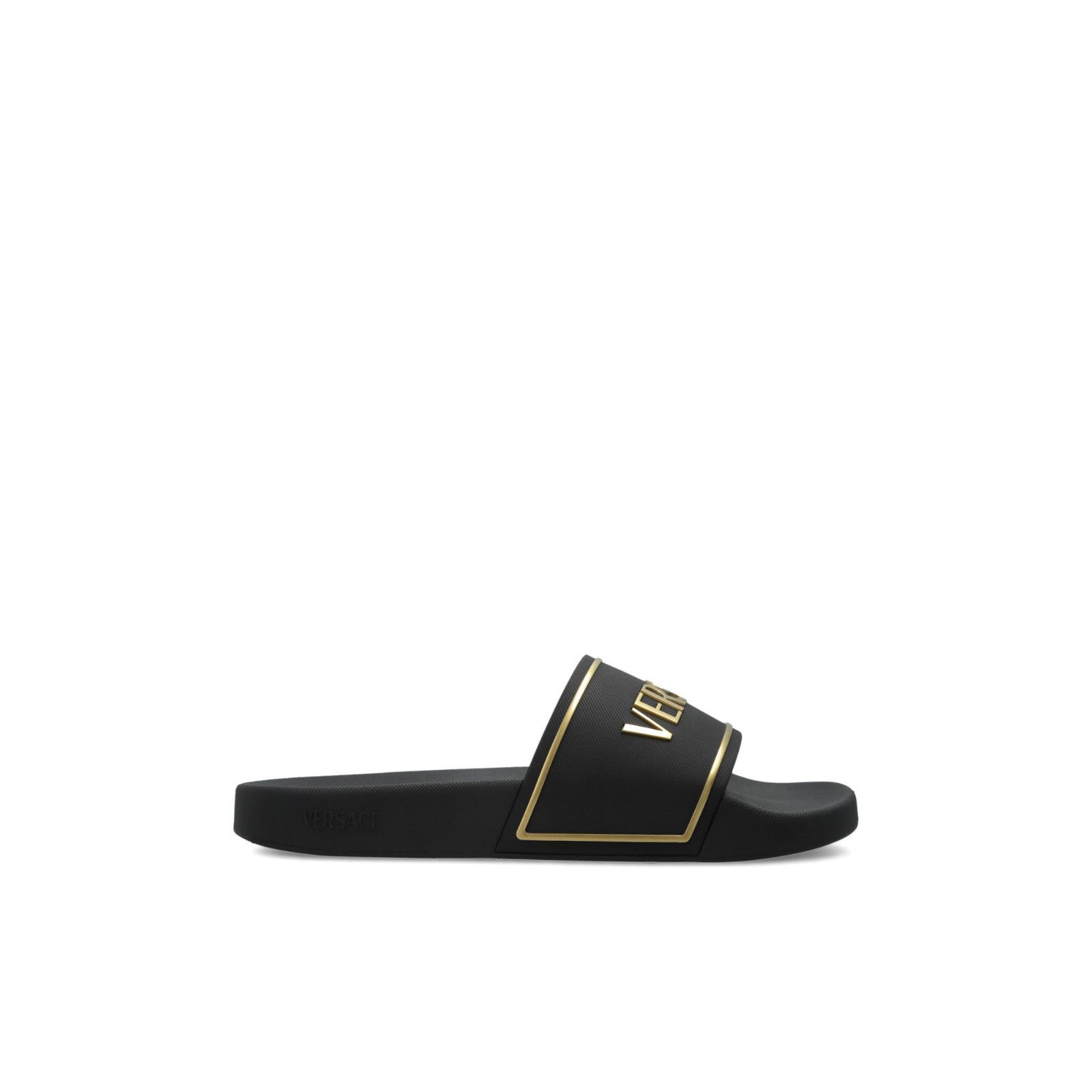 Versace VERSACE Black Rubber Slide Sandals New & Authentic (Men's si Size US 5.5 / EU 38 - 1 Thumbnail