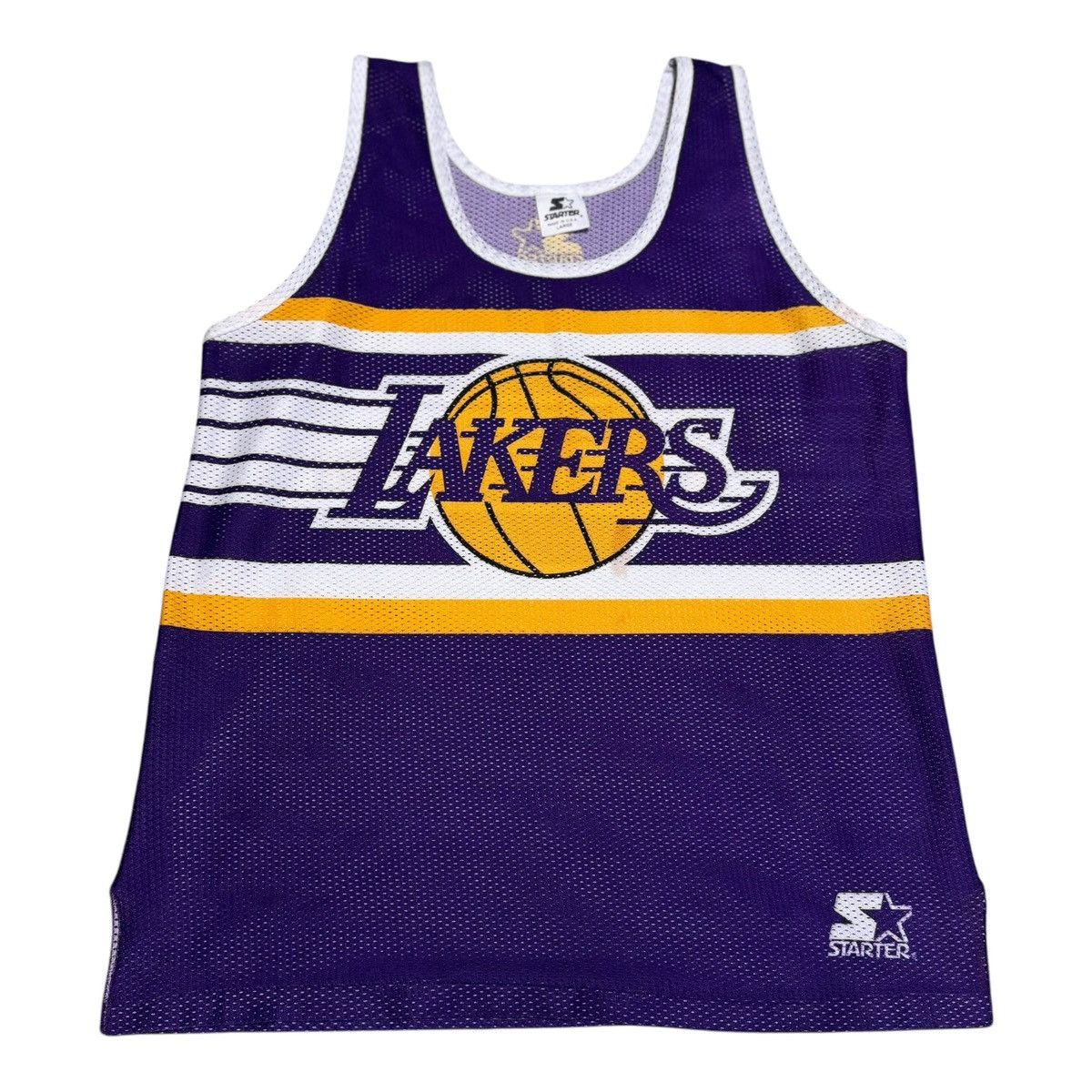 NBA × Starter × Vintage Vintage Starter Los Angeles Lakers Mesh Jersey Adult Large Size US L / EU 52-54 / 3 - 1 Thumbnail