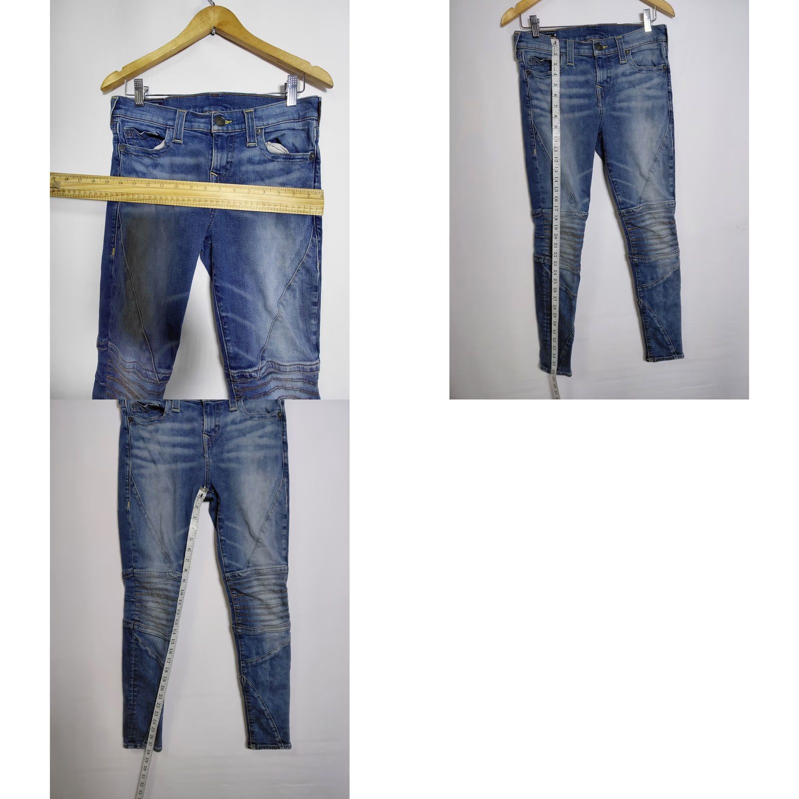 True Religion True Religion Halle Mid Rise Super Skinny Jeans Blue 29 Womens Adult Medium Rise Stretch Denim Regular Slim Fit Modern Vintage N/A Size 29" - 9 Thumbnail