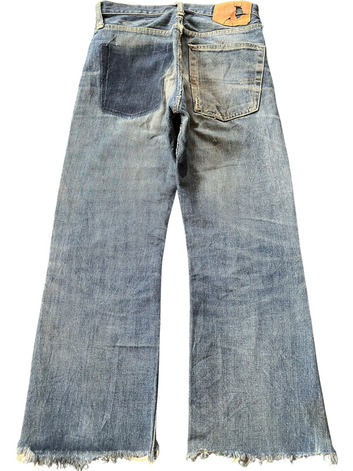 Hysteric Glamour Vintage Bigstone Mud Wash Distressed Flare Jeans Size 28" / US 6 / IT 42 - 2 Thumbnail