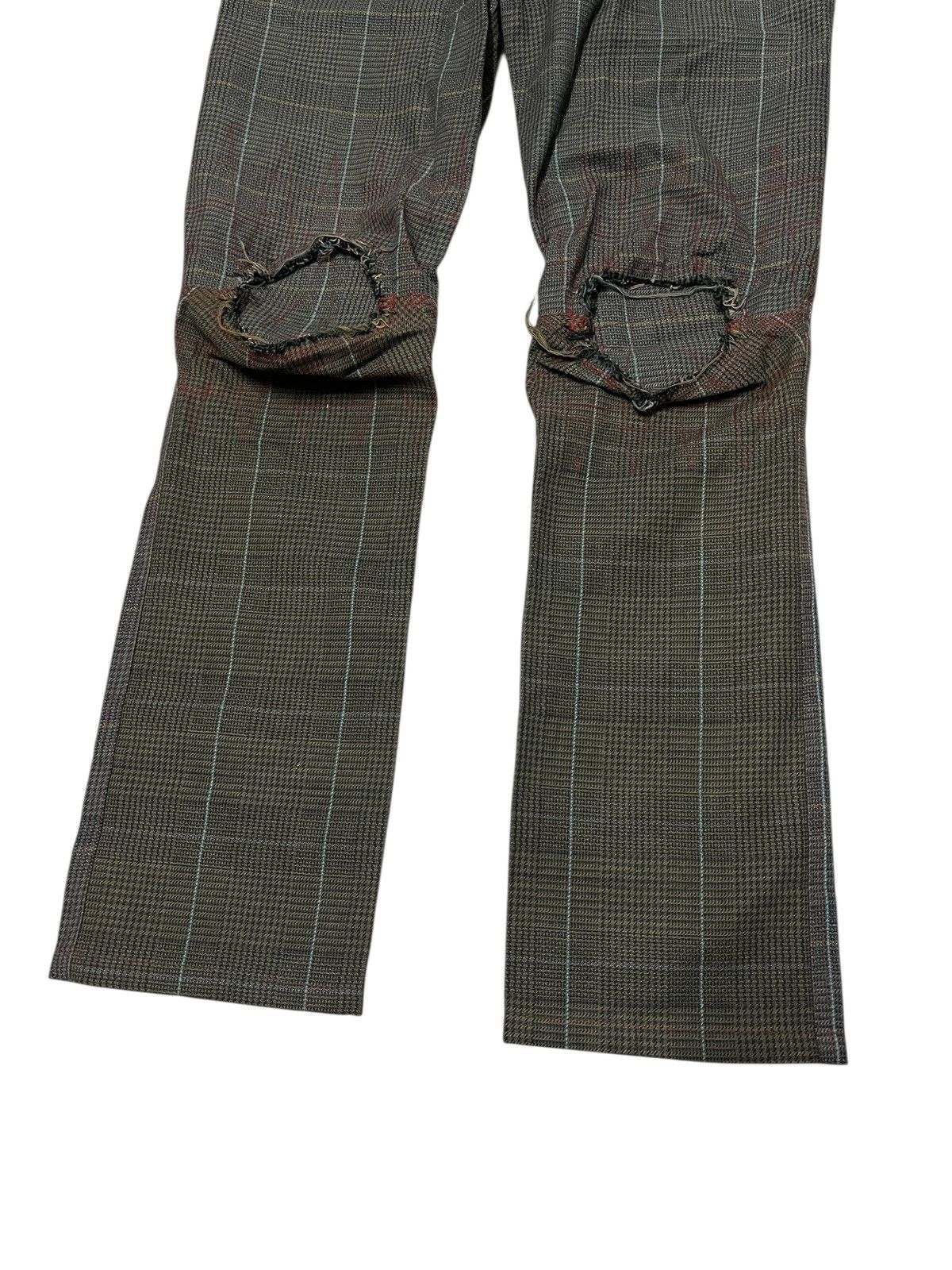 Christopher Nemeth 🔥Christopher Nemeth Distressed Check Embroidered Pants Size US 34 / EU 50 - 5 Thumbnail