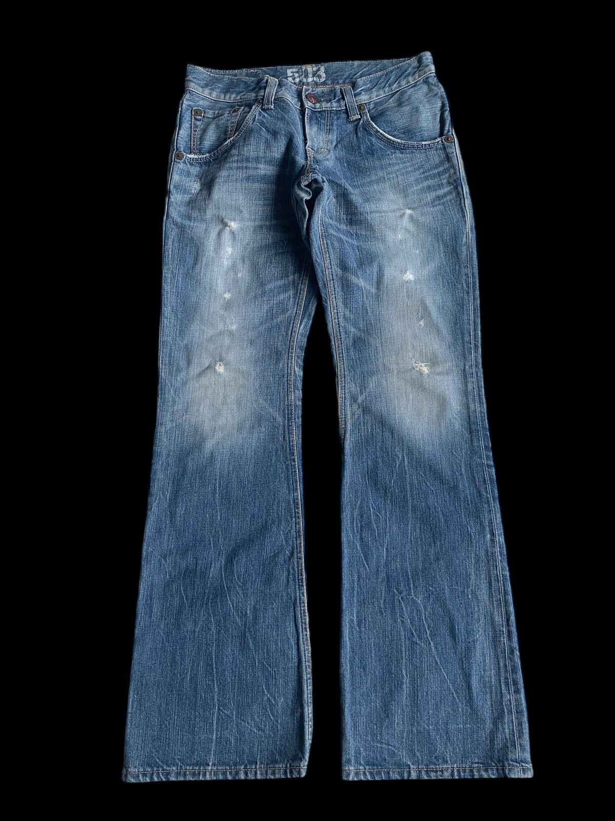 Edwin × If Six Was Nine × Kapital FLARE EDWIN 503 FADED PUNK STYLE DISTRESSED DENIM☠️🎌 Size US 30 / EU 46 - 2 Thumbnail