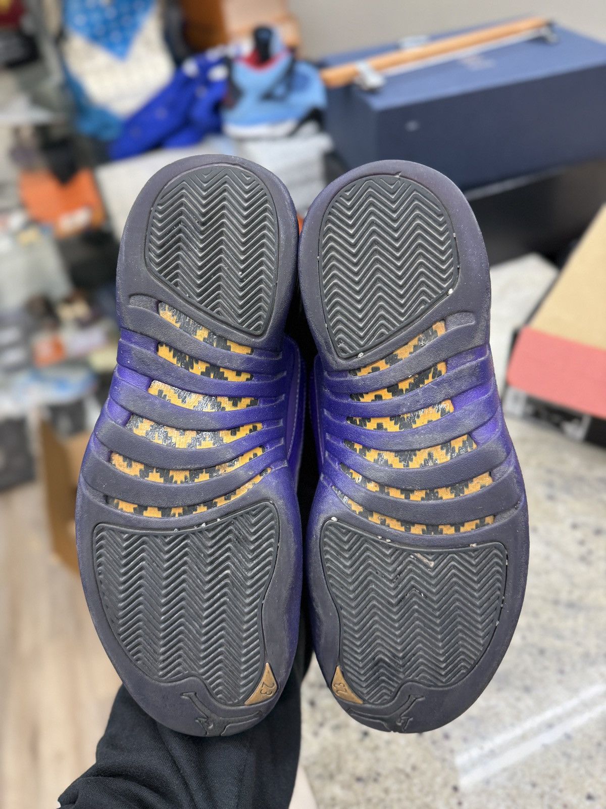 Jordan Brand Air Jordan 12 Retro Black/Field Purple Size US 9.5 / EU 42-43 - 5 Thumbnail