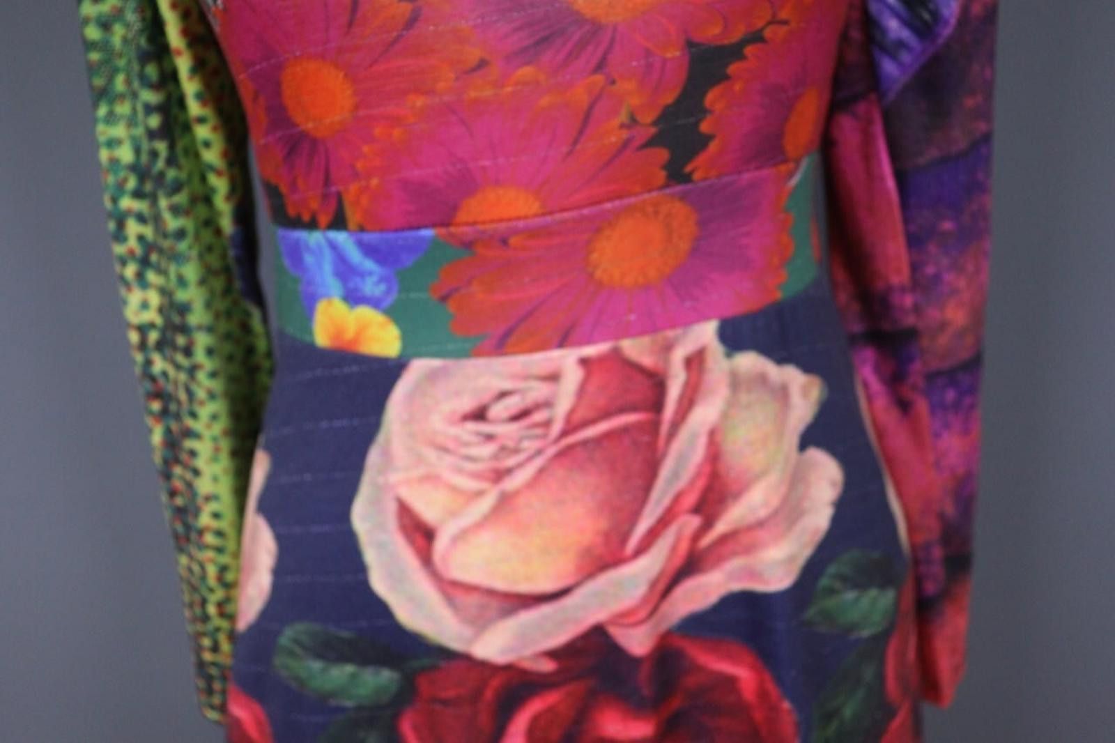Desigual Desigual Multicolor Floral Bodycon A-Line Mini Dress Size L Size L / US 10 / IT 46 - 6 Thumbnail
