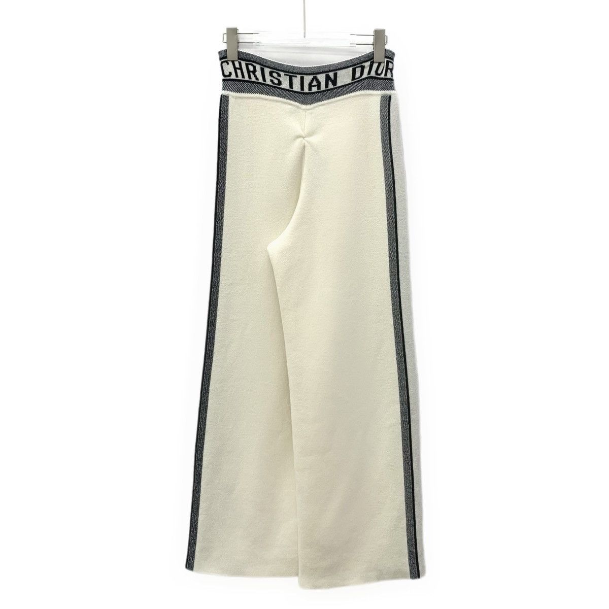 Dior Christian Dior Beige Striped Wide-Leg Casual Pants K26WX Size 25" / US 0 / IT 36 - 2 Thumbnail
