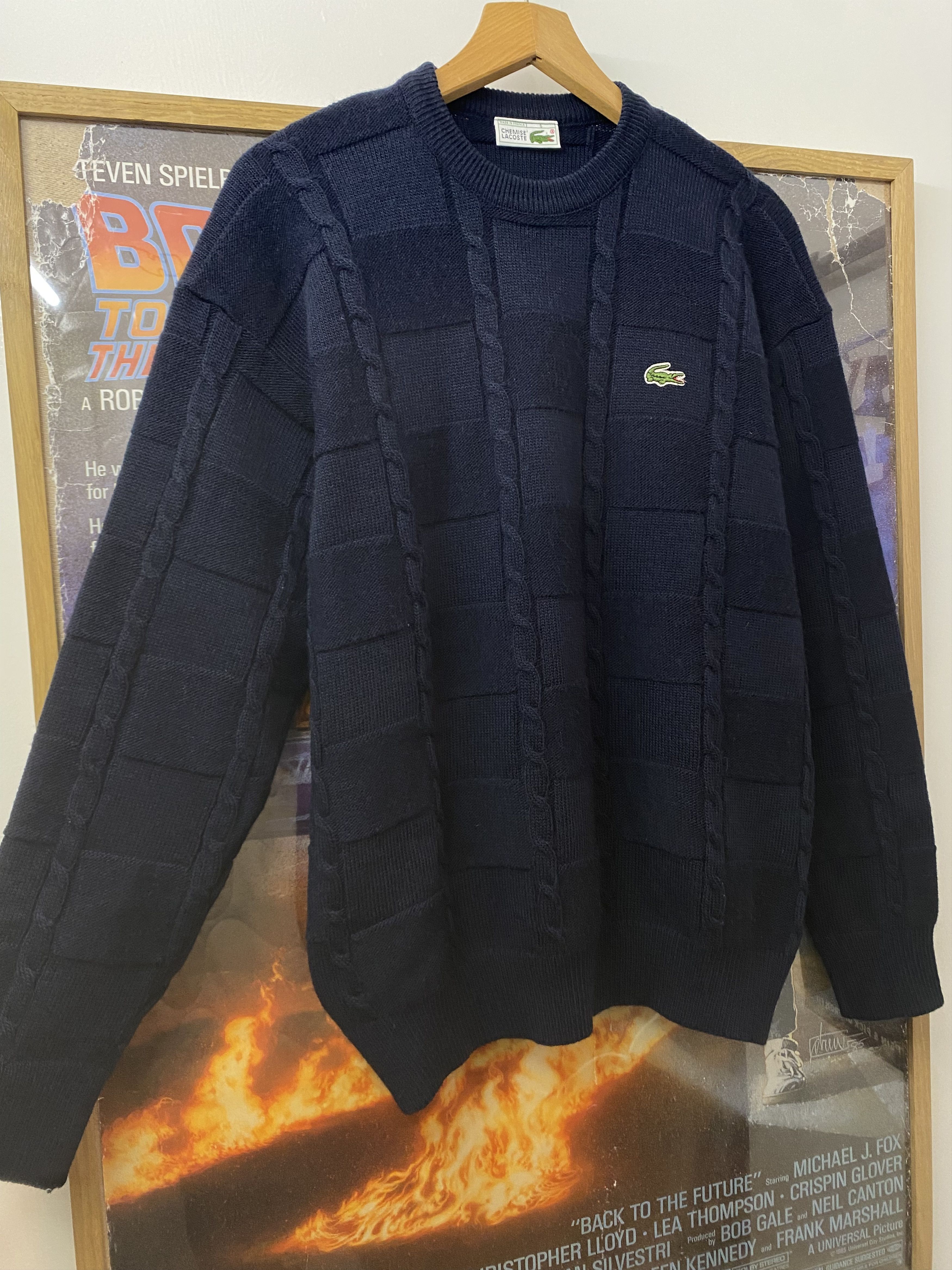 Lacoste 90s Vintage Chemise Lacoste Navy Knit Jumper Size US M / EU 48-50 / 2 - 4 Thumbnail