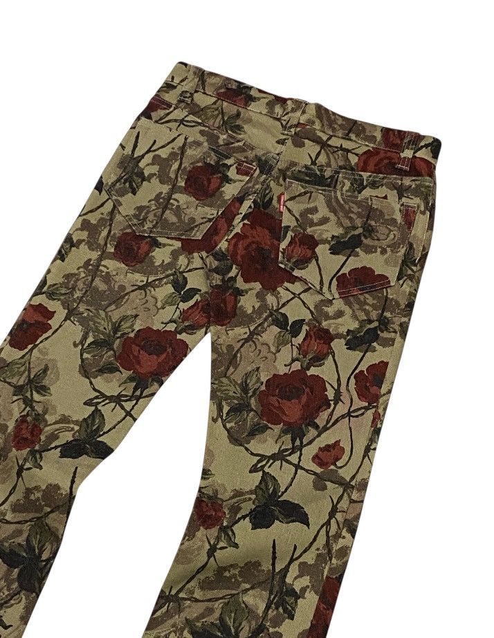 Tornado Mart 💃 Tornado Mart Japan Flare Printed Flower Stretch Jeans Size 28" / US 6 / IT 42 - 7 Thumbnail