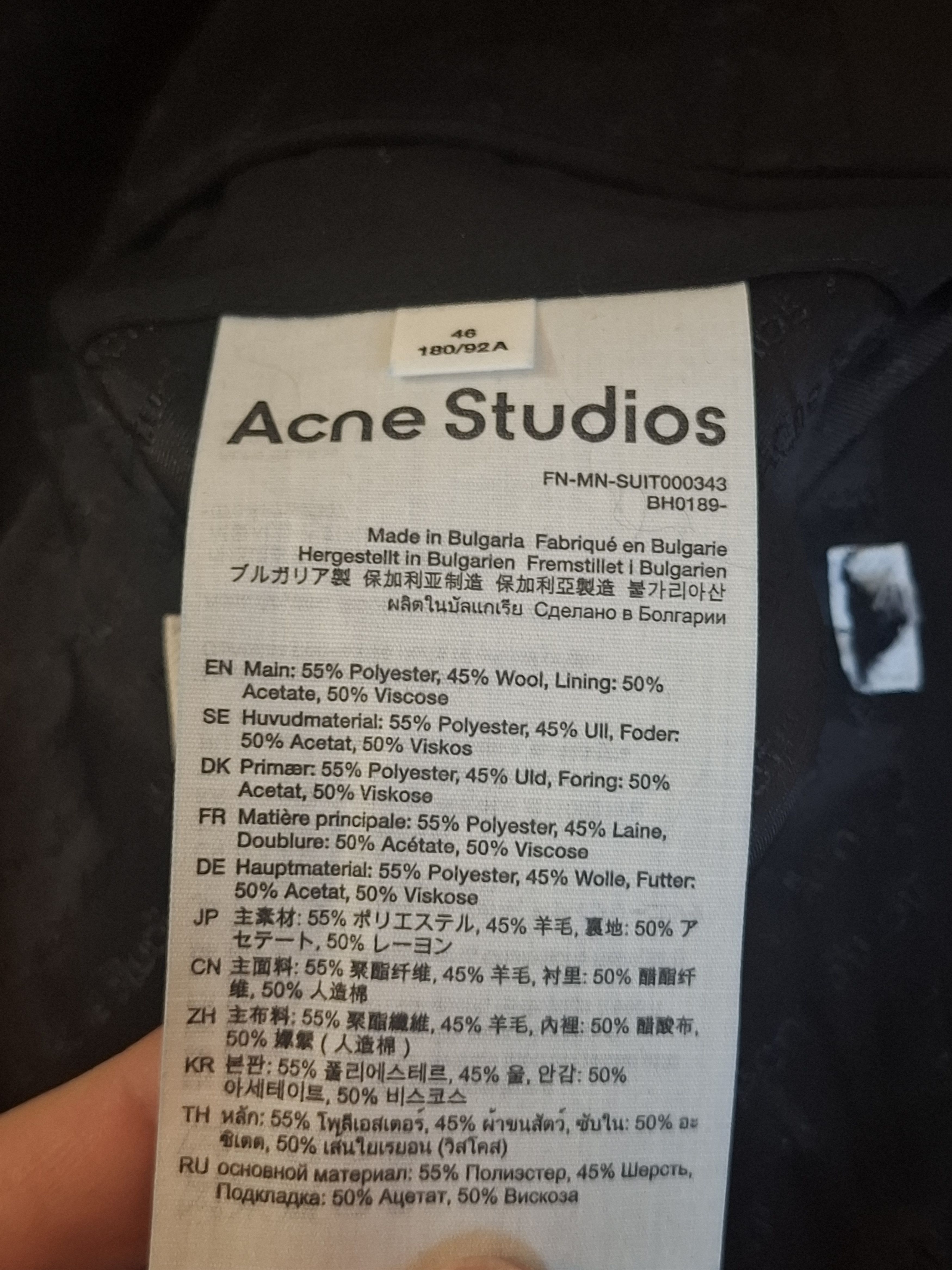 Acne Studios Acne Studios Regular fit suit jacket Size 46S - 10 Thumbnail