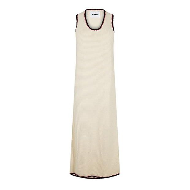 Jil Sander o1g2r1mq1024 Maxi Dress in Beige Size XS / US 0-2 / IT 36-38 - 1 Thumbnail