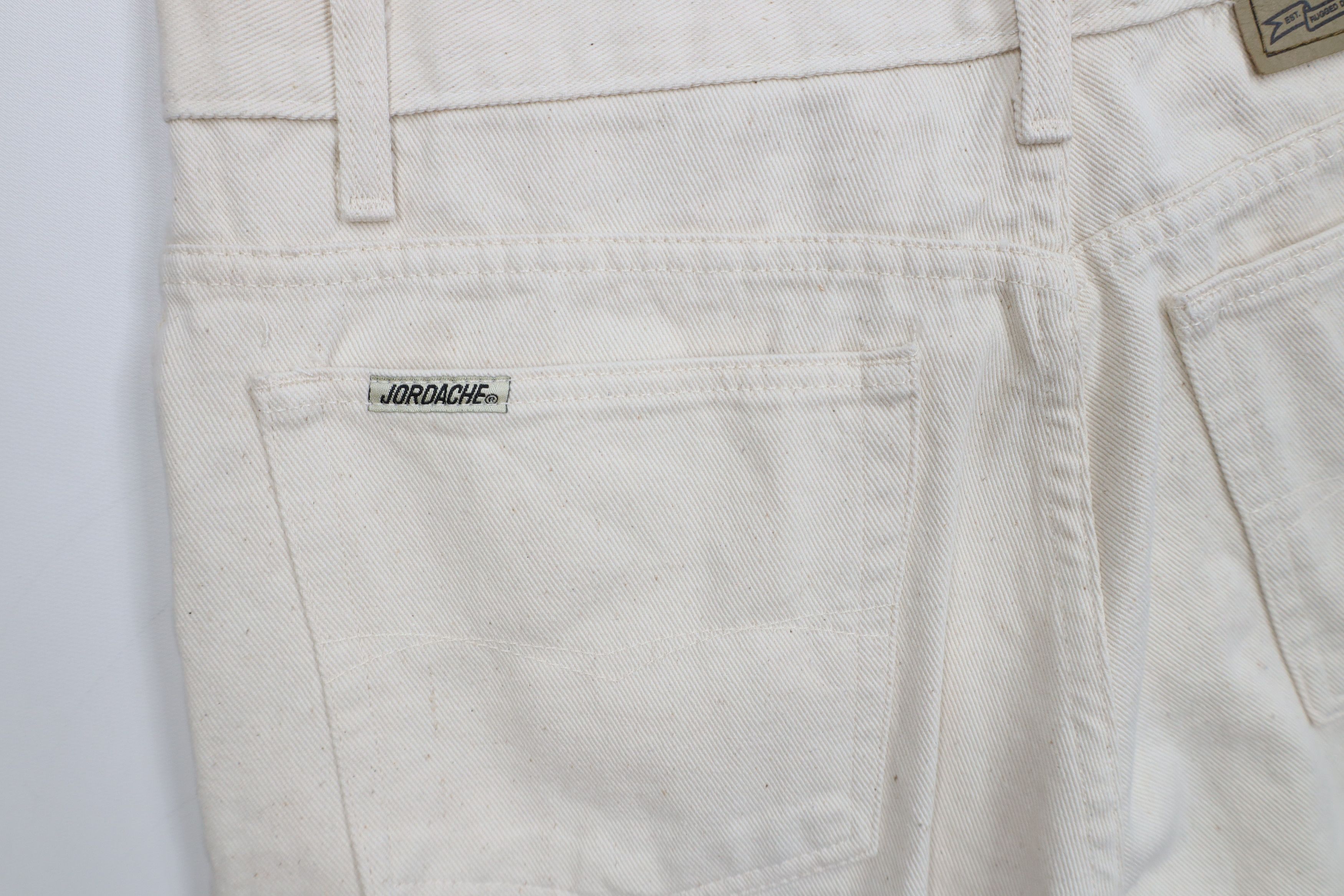 Vintage Deadstock Vintage 90s Streetwear Leg Denim Jeans Beige Size US 32 / EU 48 - 13 Thumbnail