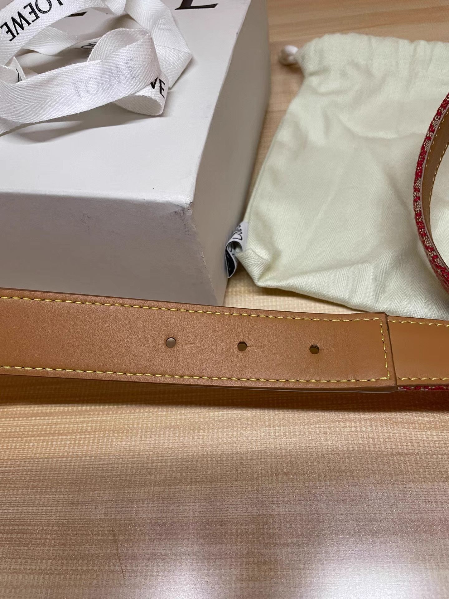 Loewe LOEWE Reversible Canvas & Leather Belt K6 Size ONE SIZE - 4 Thumbnail