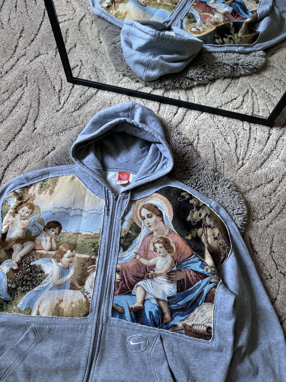 Nike × Vintage Nike reworked zip hoodie Junya Watanabe style Angels print Size US XXL / EU 58 / 5 - 4 Thumbnail