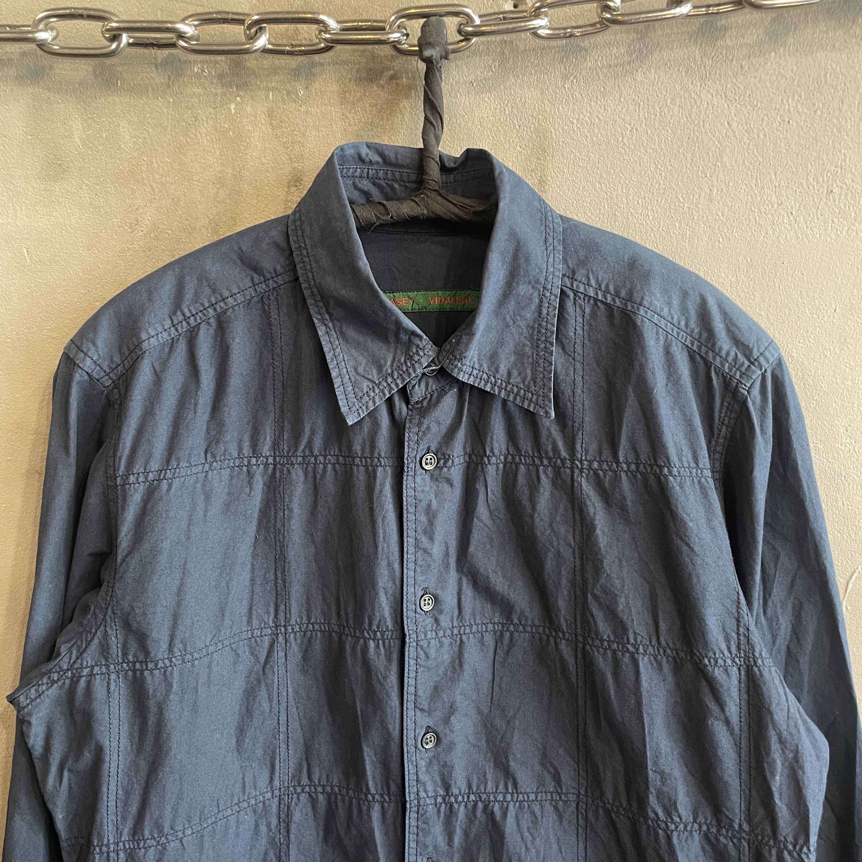 Casey Vidalenc Casey Vidalenc Grid-Stitched Cotton Shirt Size US M / EU 48-50 / 2 - 3 Thumbnail