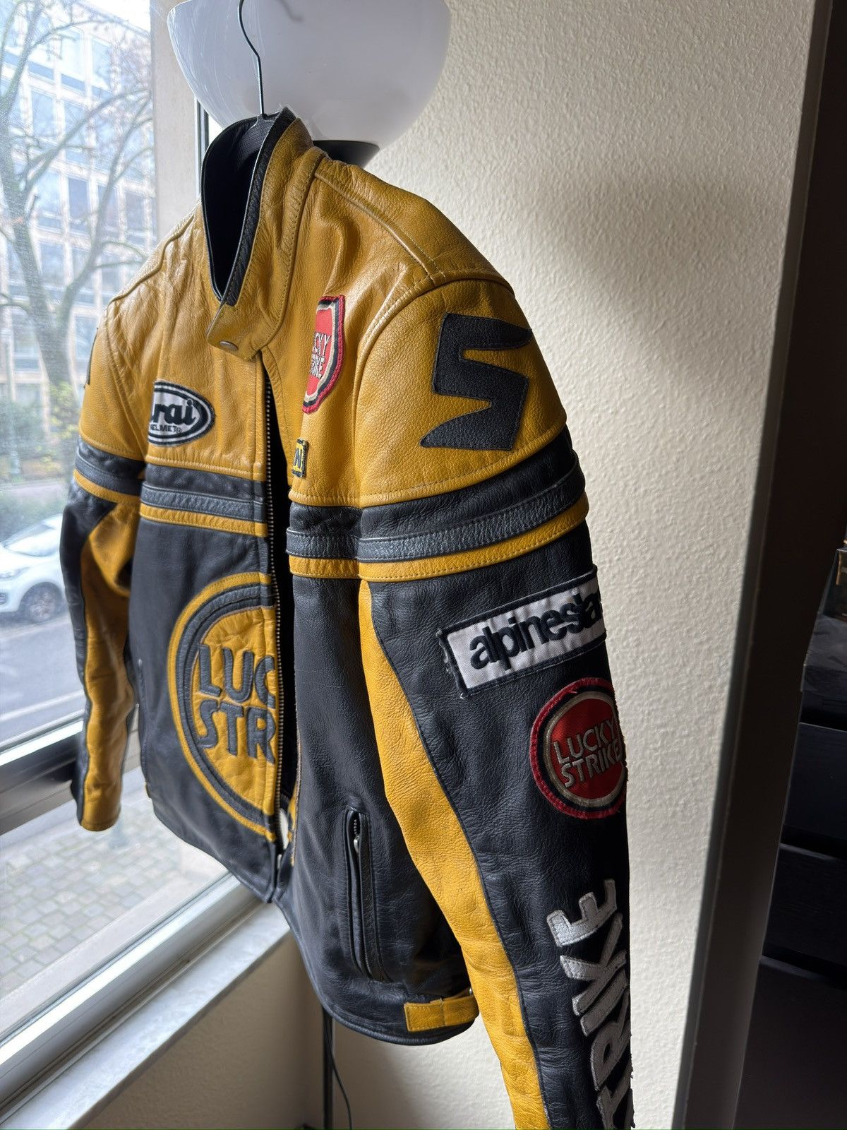 Leather Real leather jacket racing arrow lucky strike arai michelin Size US L / EU 52-54 / 3 - 9 Thumbnail