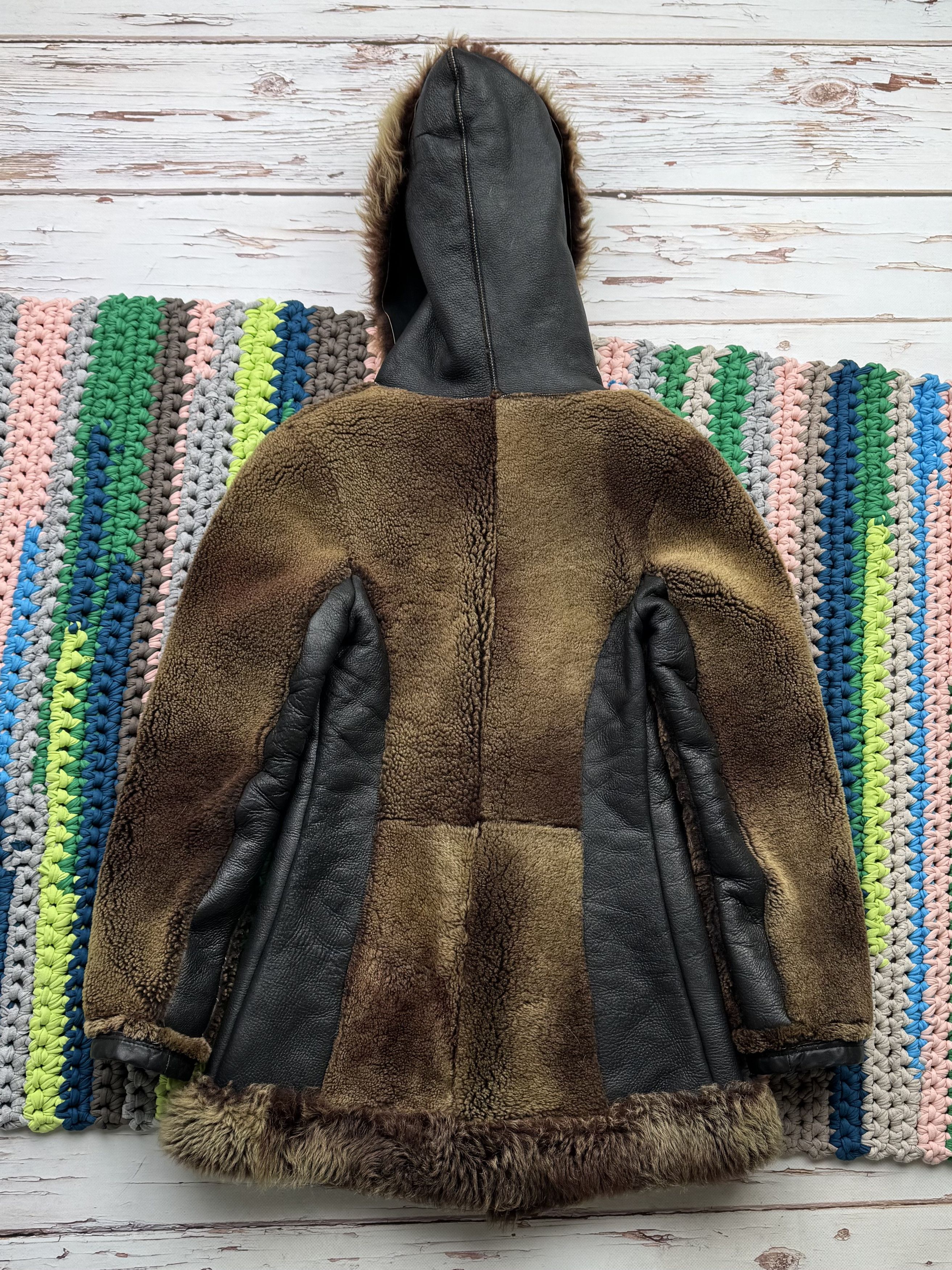 Japanese Brand Vintage Real Sheepskin Hooded Coat (ET1) Size S / US 4 / IT 40 - 8 Thumbnail