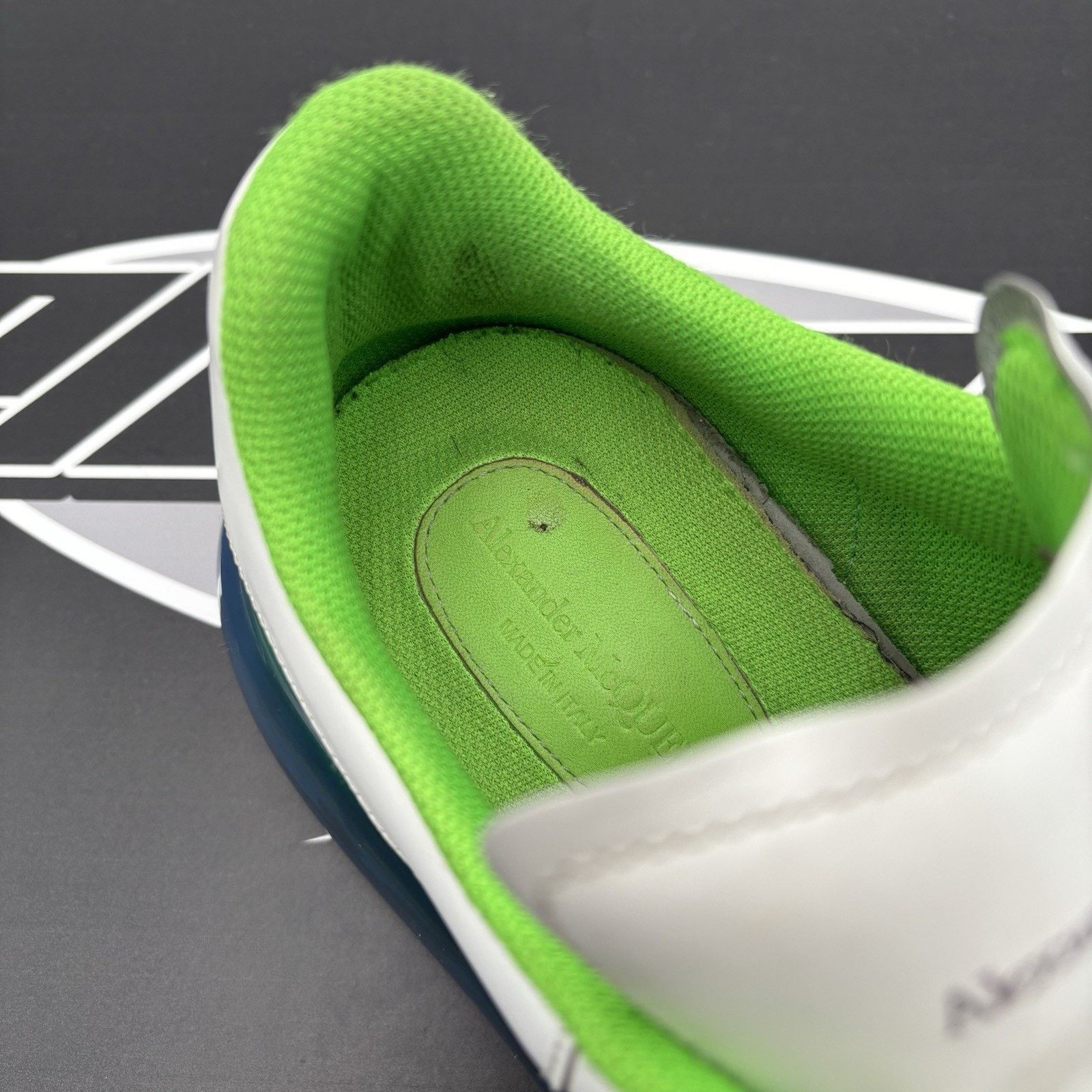 Alexander McQueen Alexander McQueen ' Transparent Sole White, Lime ' Size US 12 / EU 45 - 7 Thumbnail