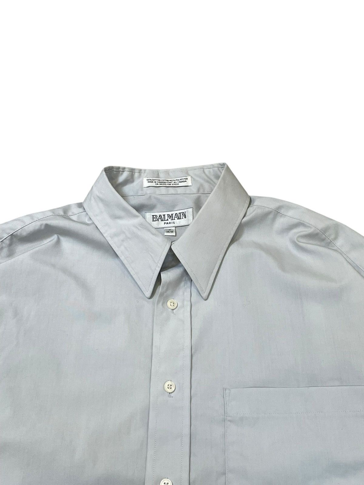 Balmain 1990s Balmain Paris Classic Grey Button-Up Shirt (L) Size US L / EU 52-54 / 3 - 4 Thumbnail