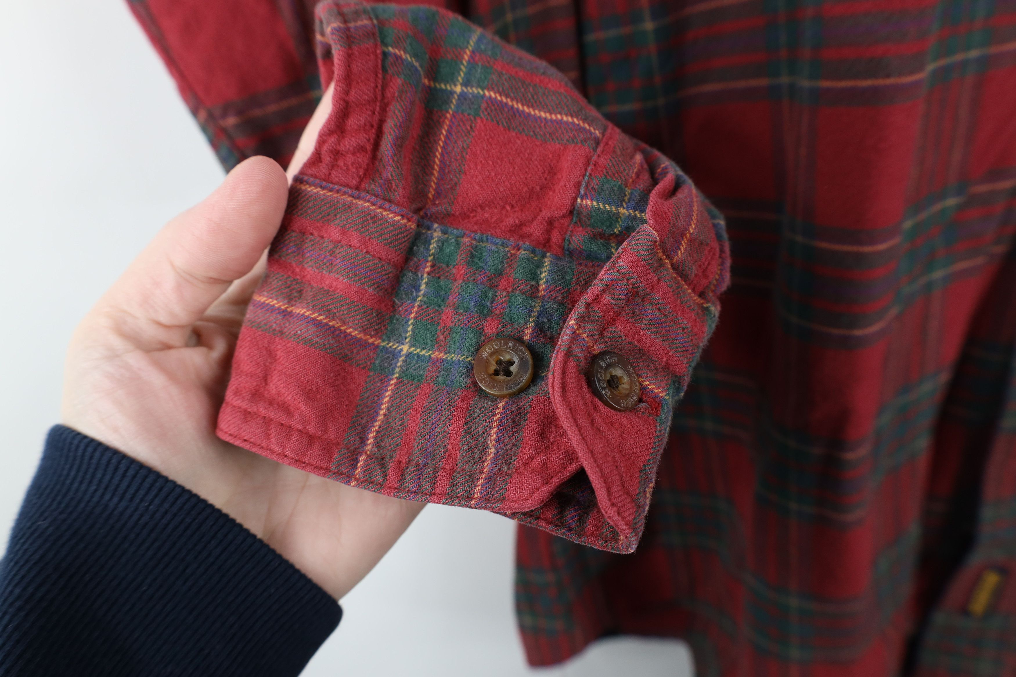 Vintage × Woolrich Woolen Mills Vintage 90s Woolrich Collared Button Down Shirt Plaid Size US L / EU 52-54 / 3 - 6 Thumbnail