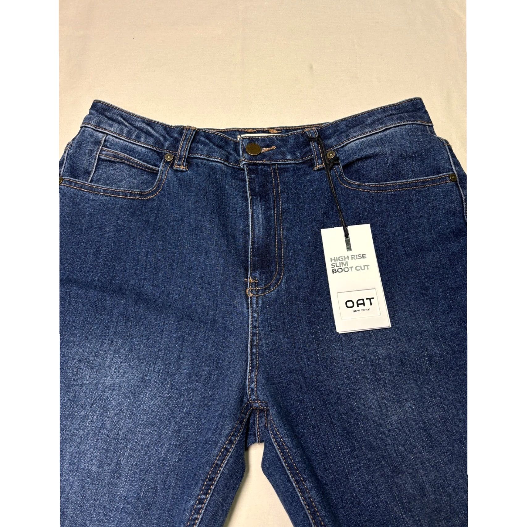 Vintage VINTAGE OAT New York High Rise Bootcut Jeans Dark Wash 32X31 Womens Jeans Medium Blue Limitless Keywords Size 24" / US 00 / IT 34 - 2 Thumbnail